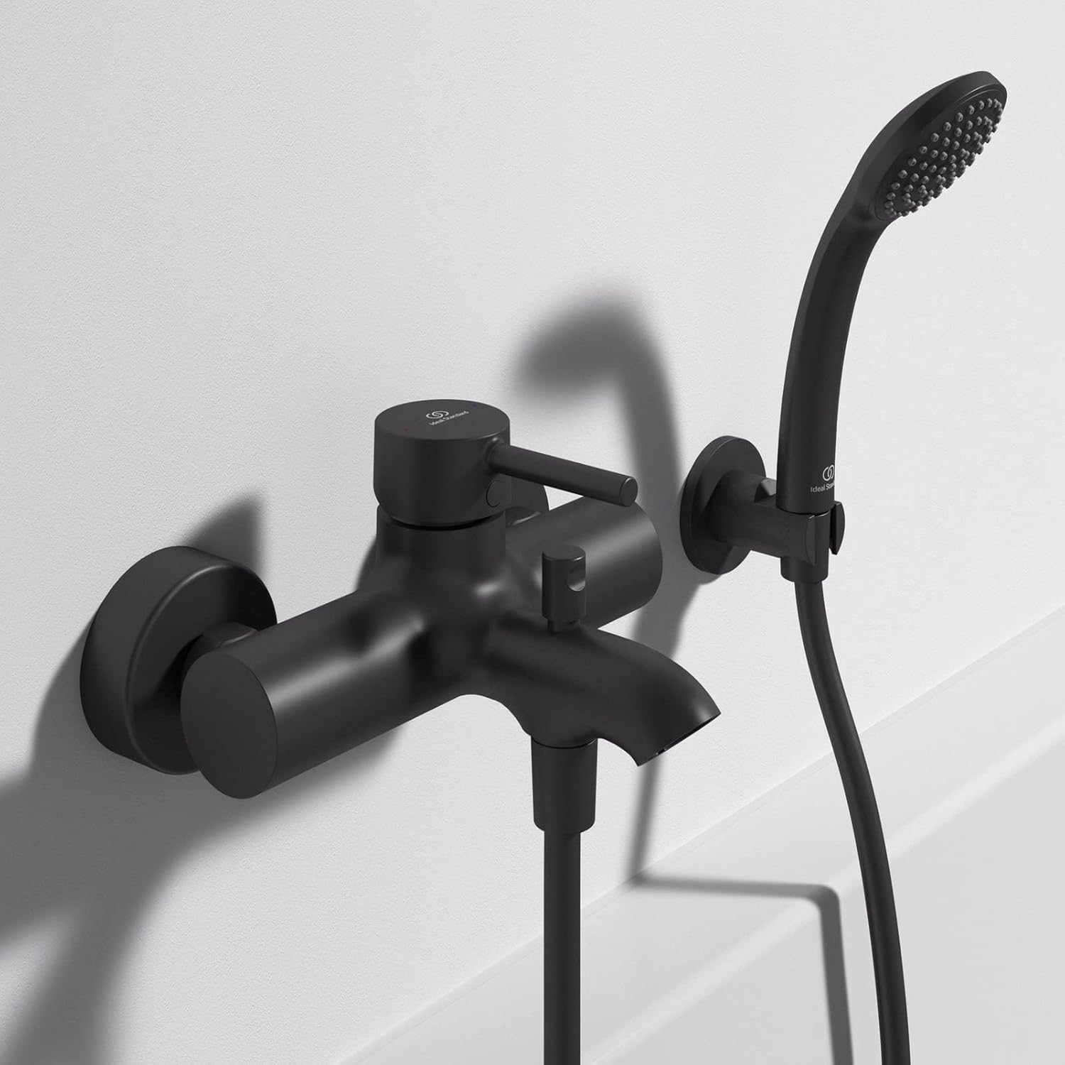 Ideal Standard - Ceraline, Miscelatore monocomando esterno per vasca, Nero Seta - immagine 4