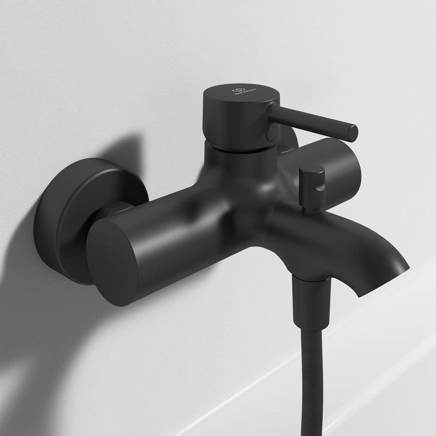 Ideal Standard - Ceraline, Miscelatore monocomando esterno per vasca, Nero Seta - immagine 6