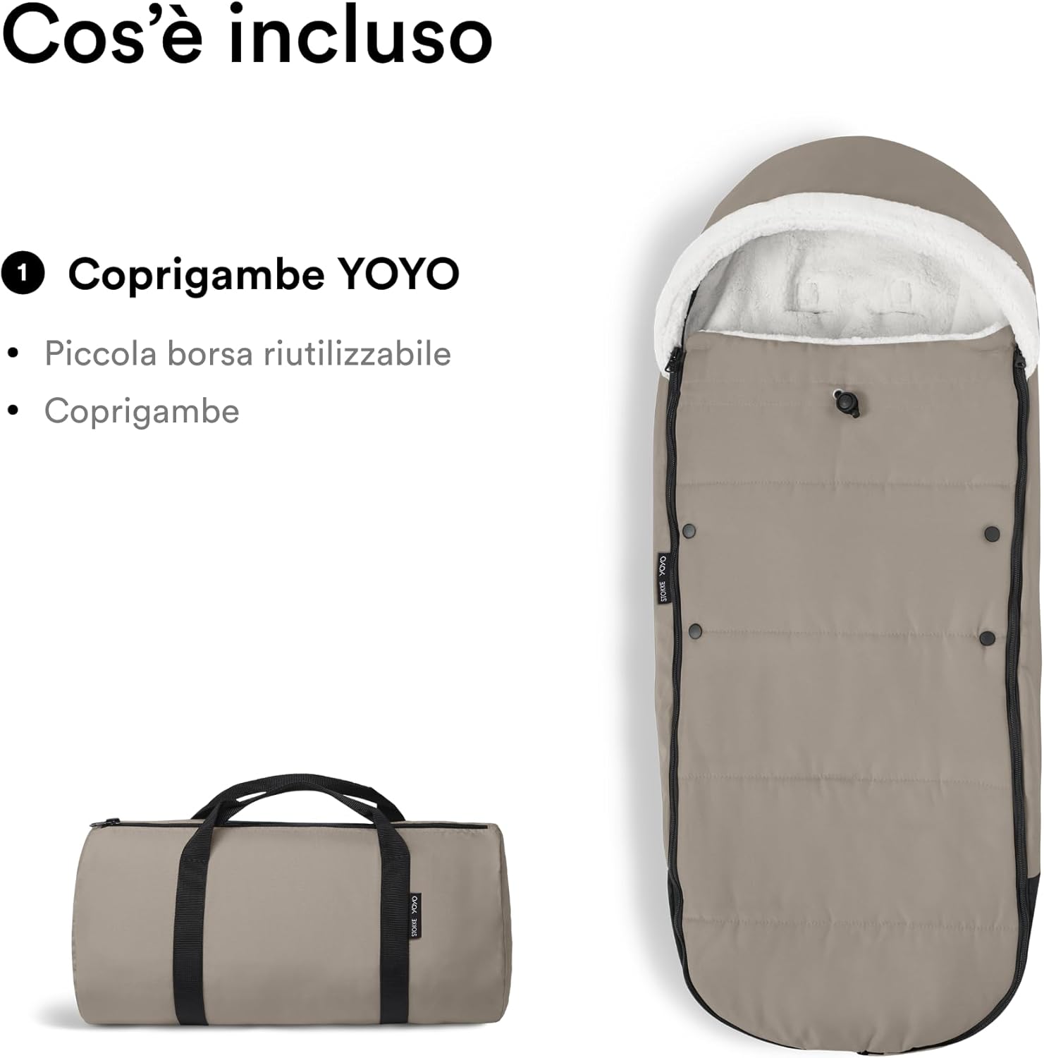 Coprigambe Stokke YOYO, Taupe - immagine 5