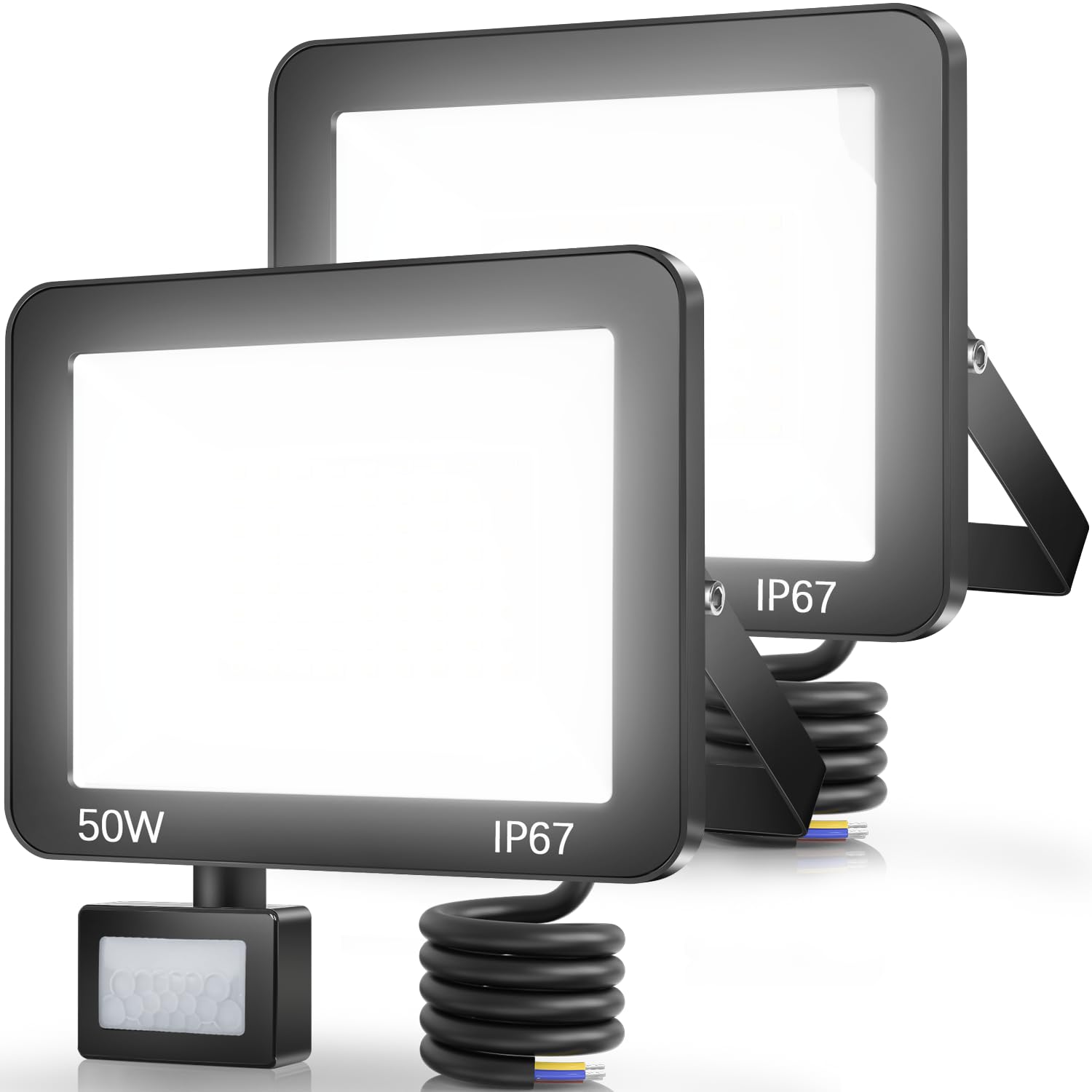 Tasinuo Faretto LED Esterno con Sensore Movimento 50W