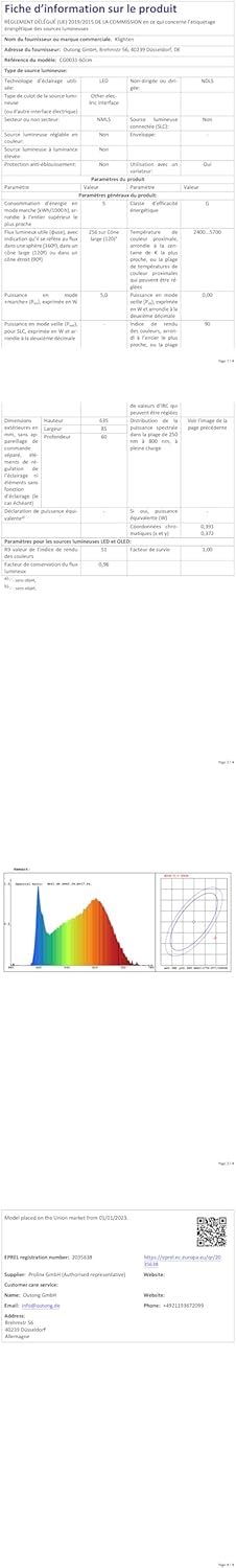 Klighten Lampada da Parete LED 5W Dimmerabile 60cm - immagine 10
