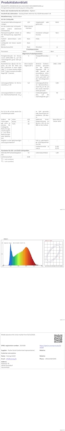 Klighten Lampada da Parete LED 5W Dimmerabile 60cm - immagine 8