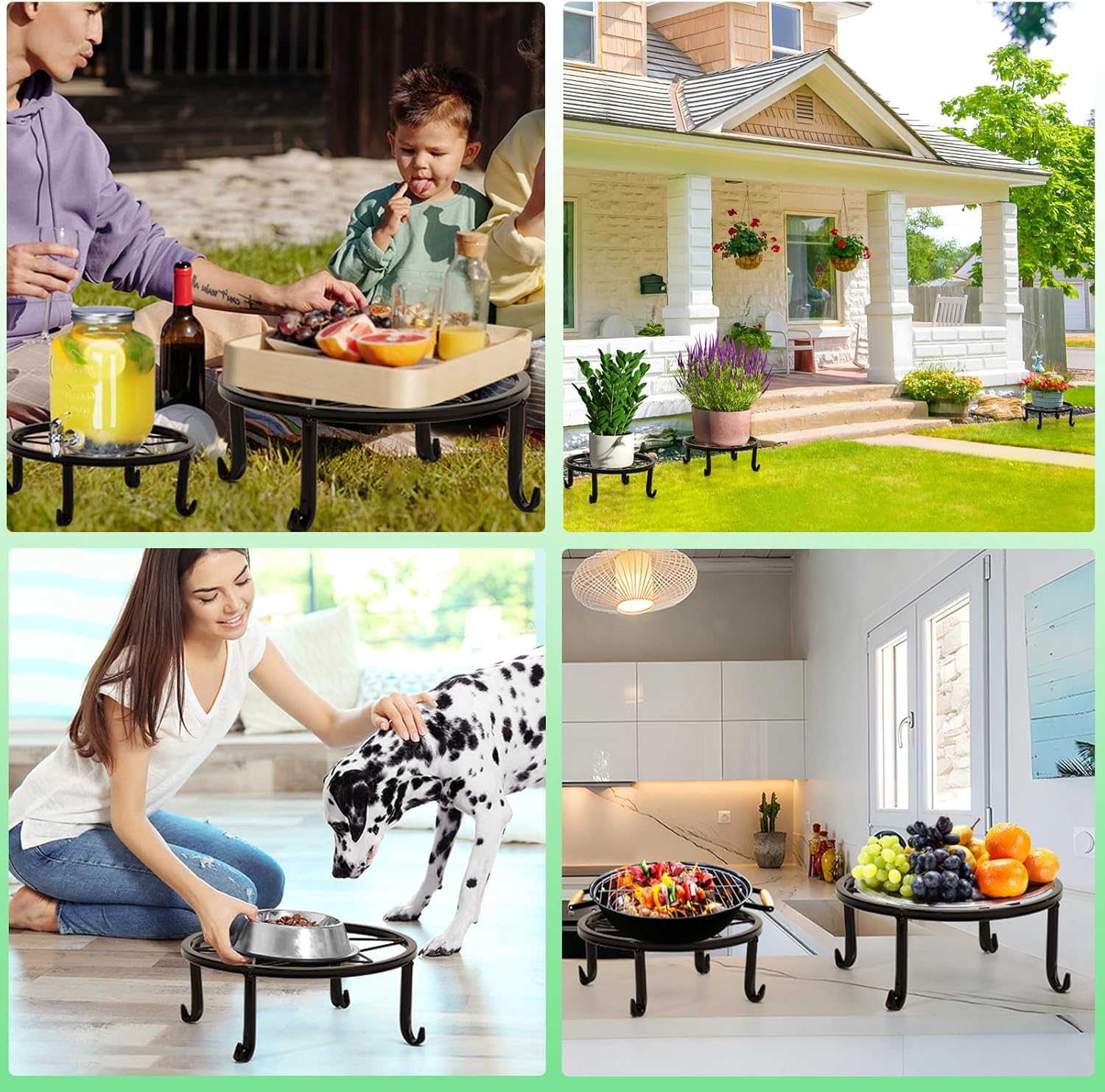 Porta Piante da Interno Esterno in Ferro, 5 Pezzi - immagine 6