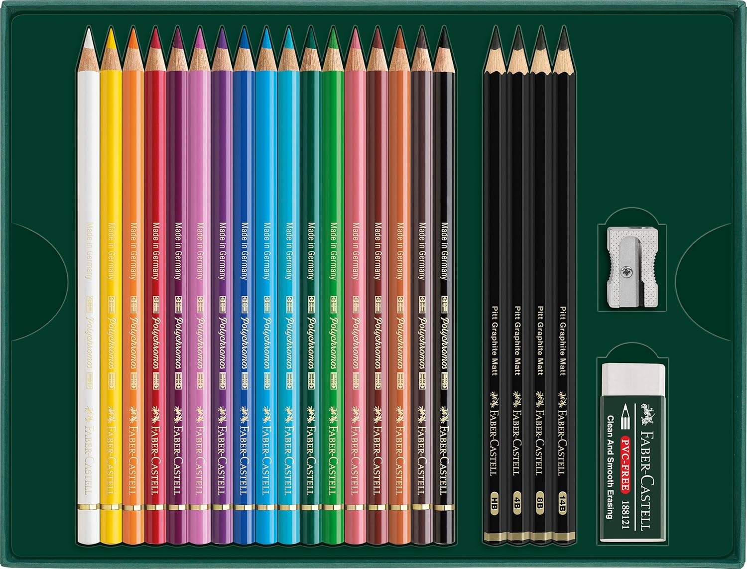 Faber-Castell Set da Disegno 23 Pezzi Polychromos - immagine 2