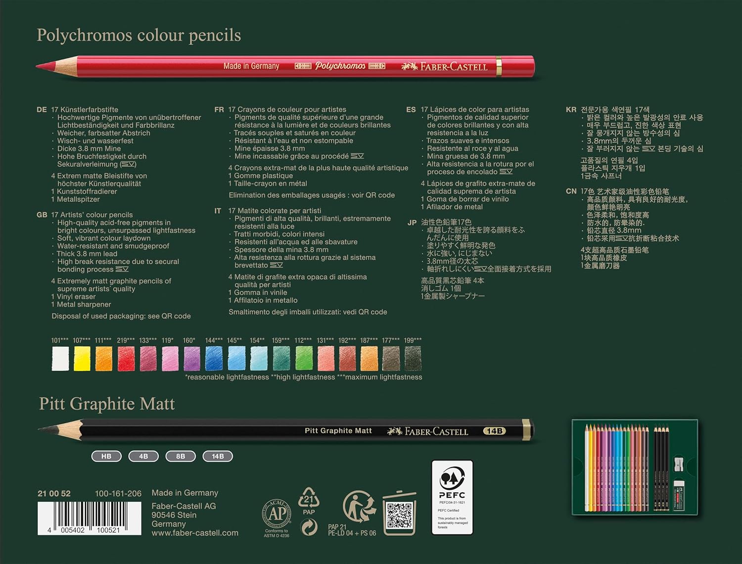 Faber-Castell Set da Disegno 23 Pezzi Polychromos - immagine 3