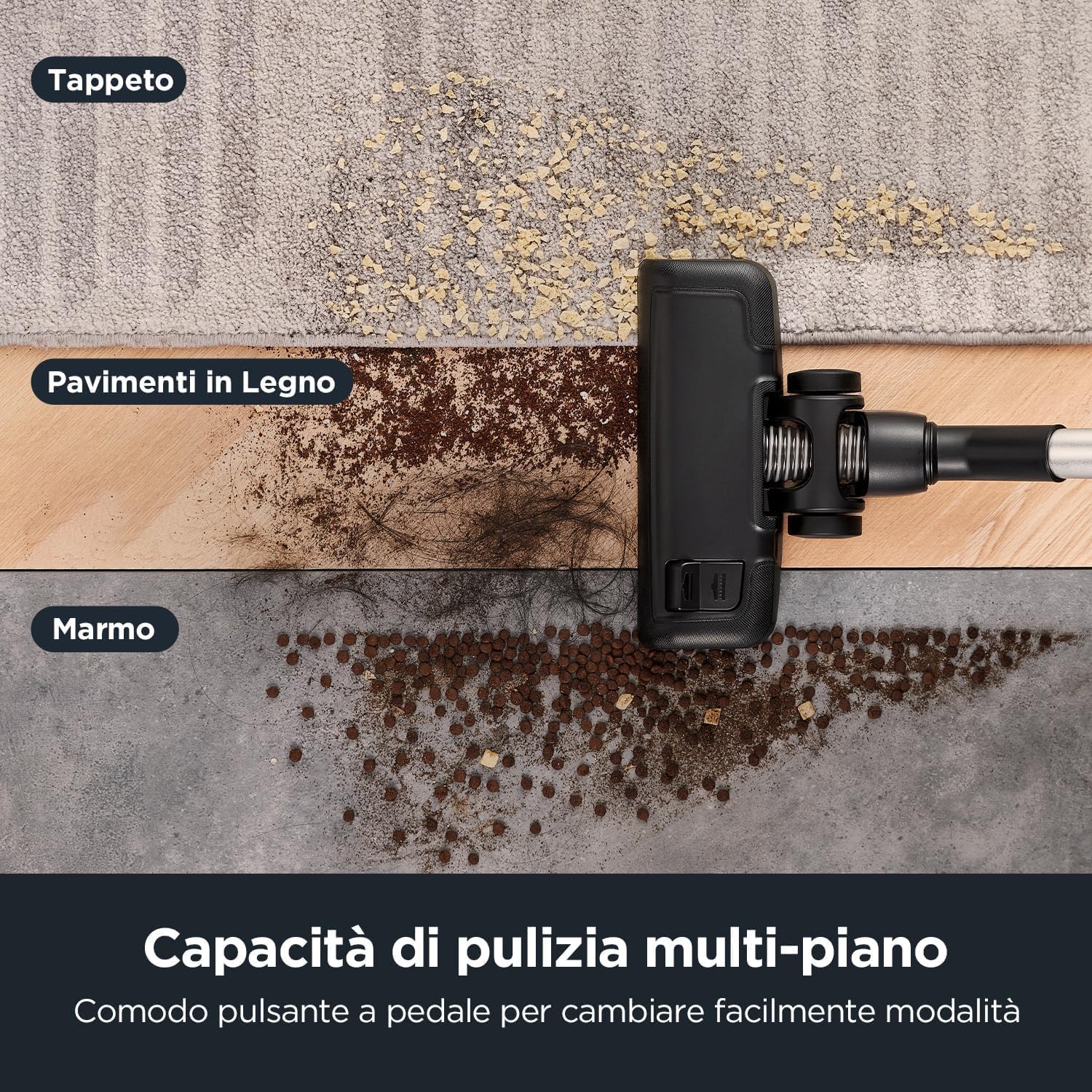 EUREKA NEN300 Aspirapolvere a sacco 700W Ultra Silenzioso 62 dB(A), con Filtro Igienico e Bocchetta per Pavimenti (Parquet, Moquette, Piastrelle), 2L, Potente per Tutti i Pavimenti - immagine 3
