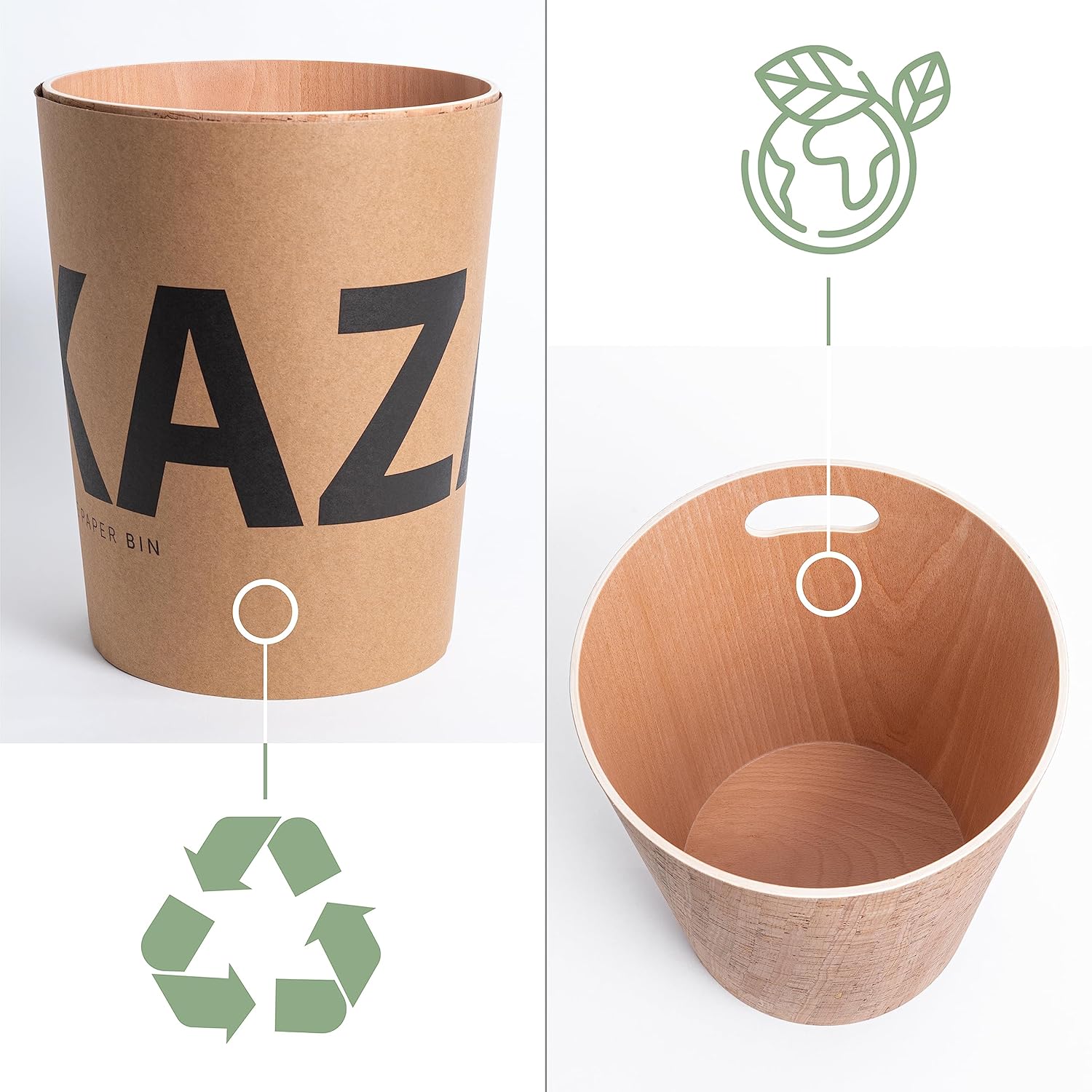 Cestino Gettacarte Börje in Legno 9 Litri - immagine 3