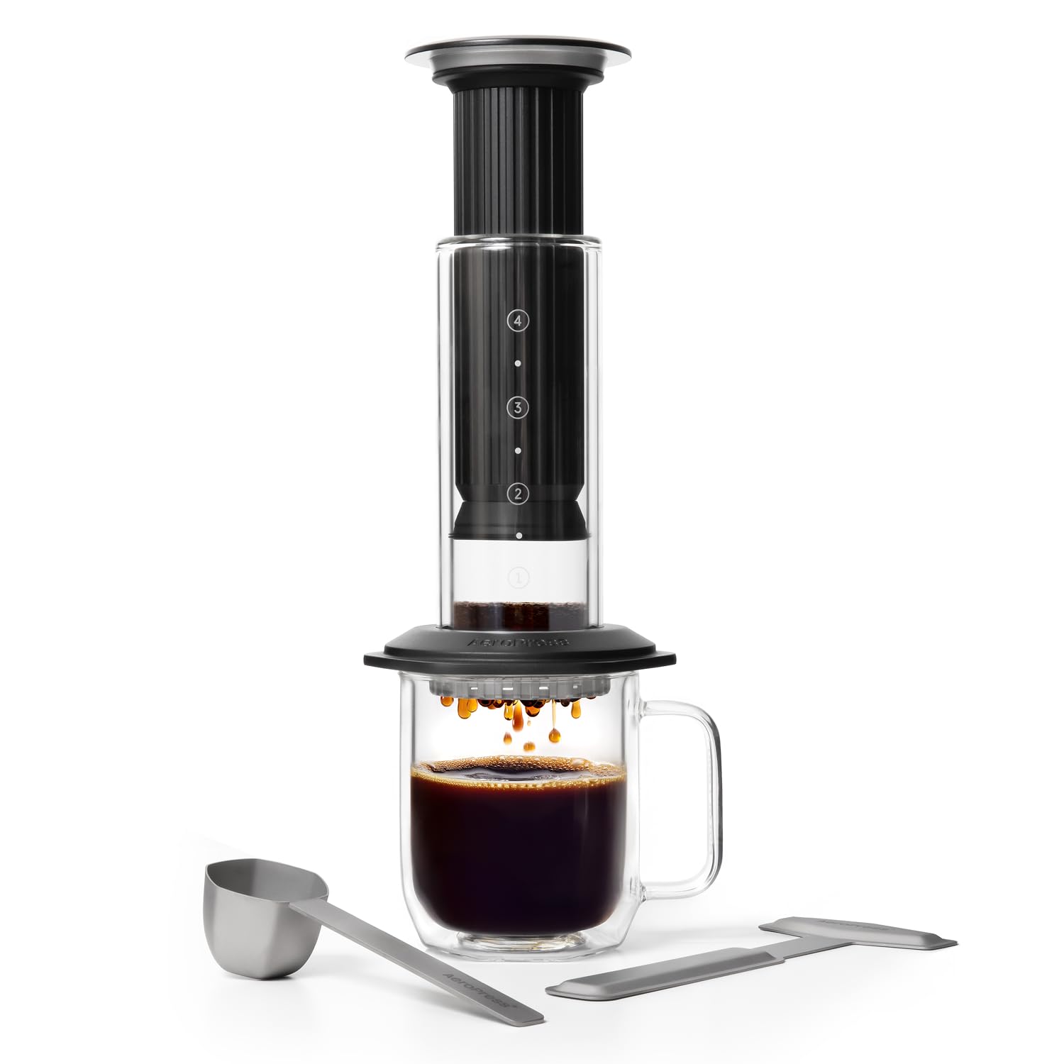 Aeropress Premium Coffee Press - Macchina Caffè All-in-One, Nero
