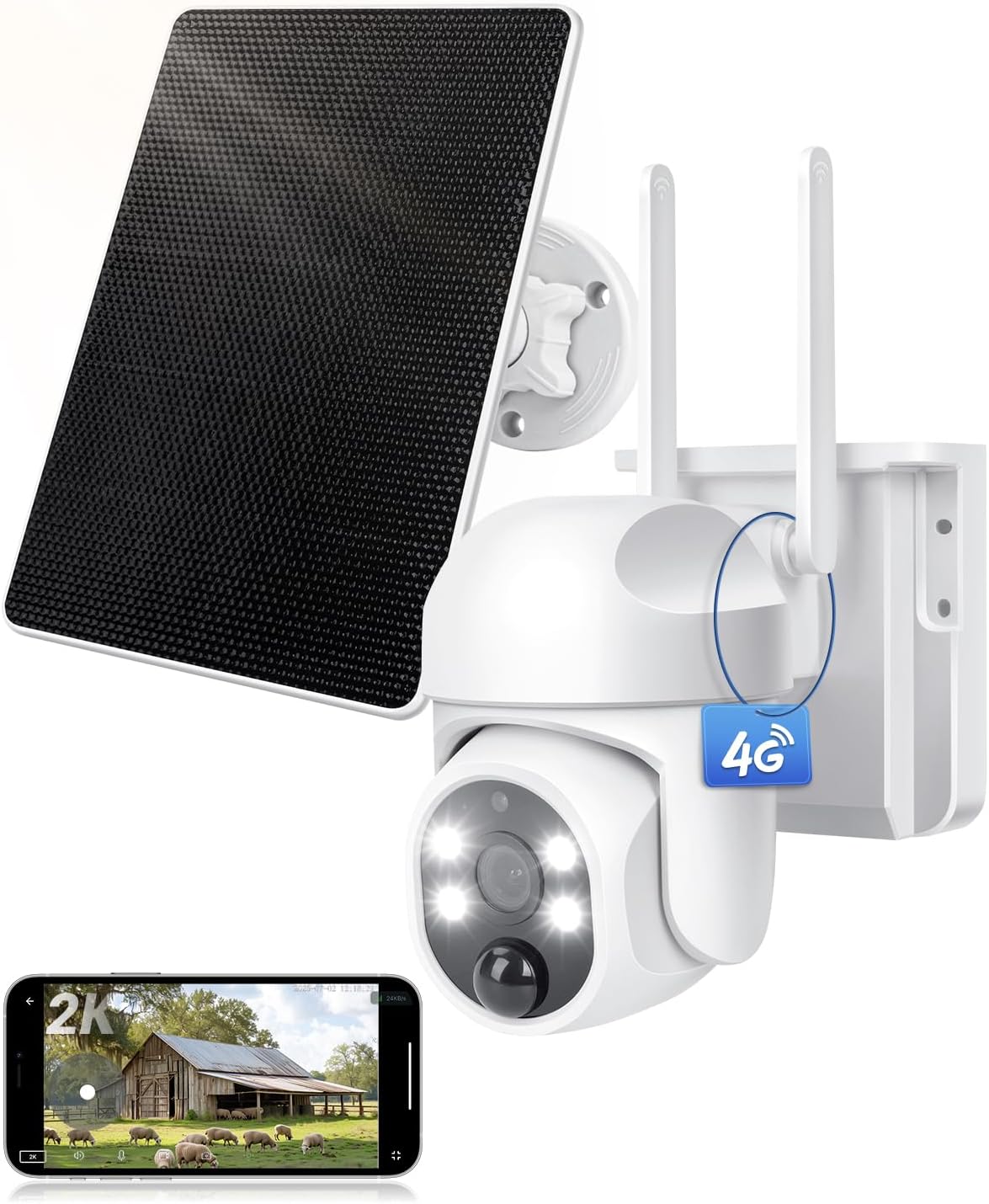 Telecamera Sorveglianza 4G LTE con SIM e Pannello Solare - immagine 1