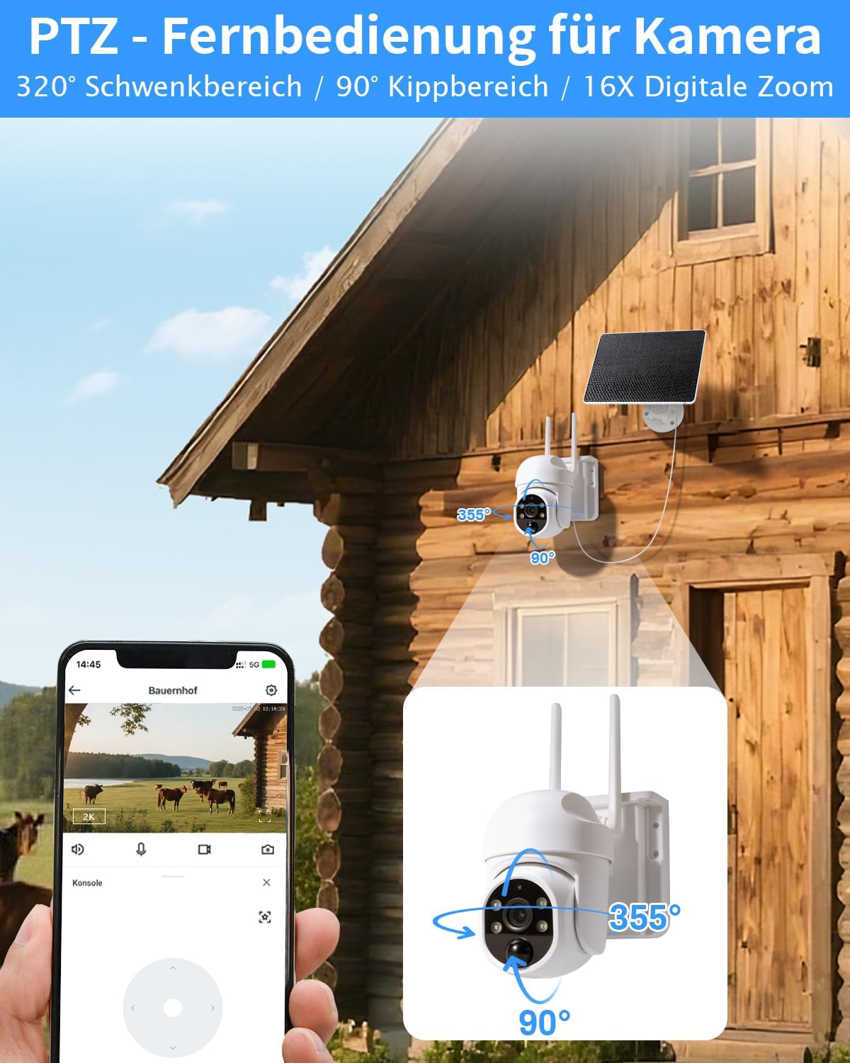 Telecamera Sorveglianza 4G LTE con SIM e Pannello Solare - immagine 5