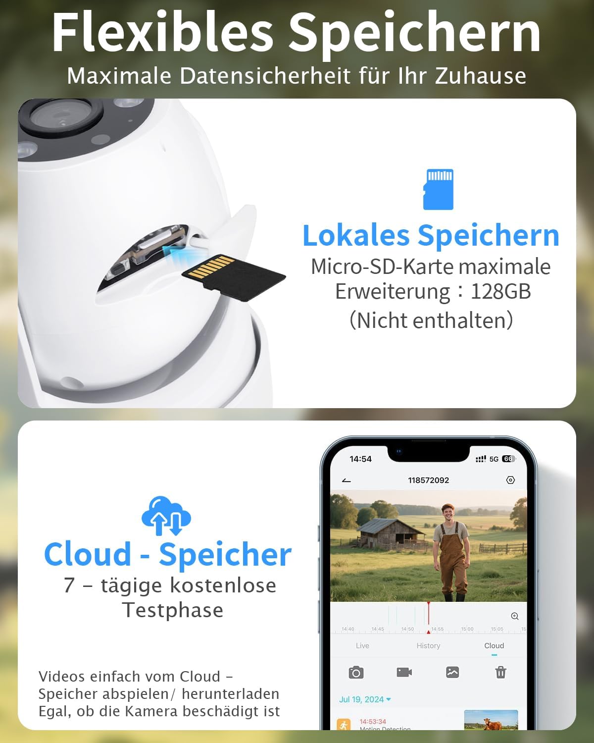 Telecamera Sorveglianza 4G LTE con SIM e Pannello Solare - immagine 8
