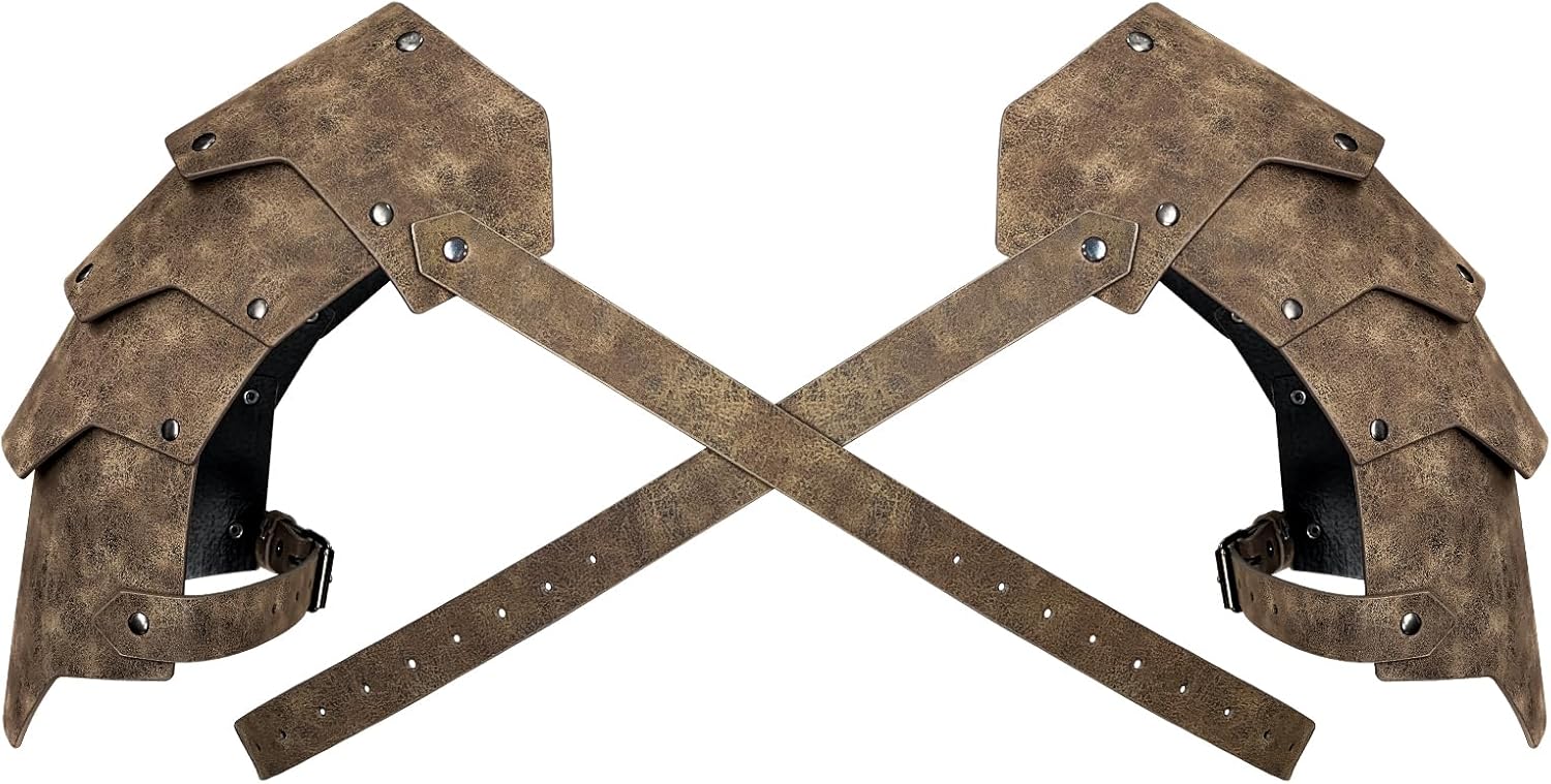 HiiFeuer Doppio Pauldron Medievale in Ecopelle - immagine 1