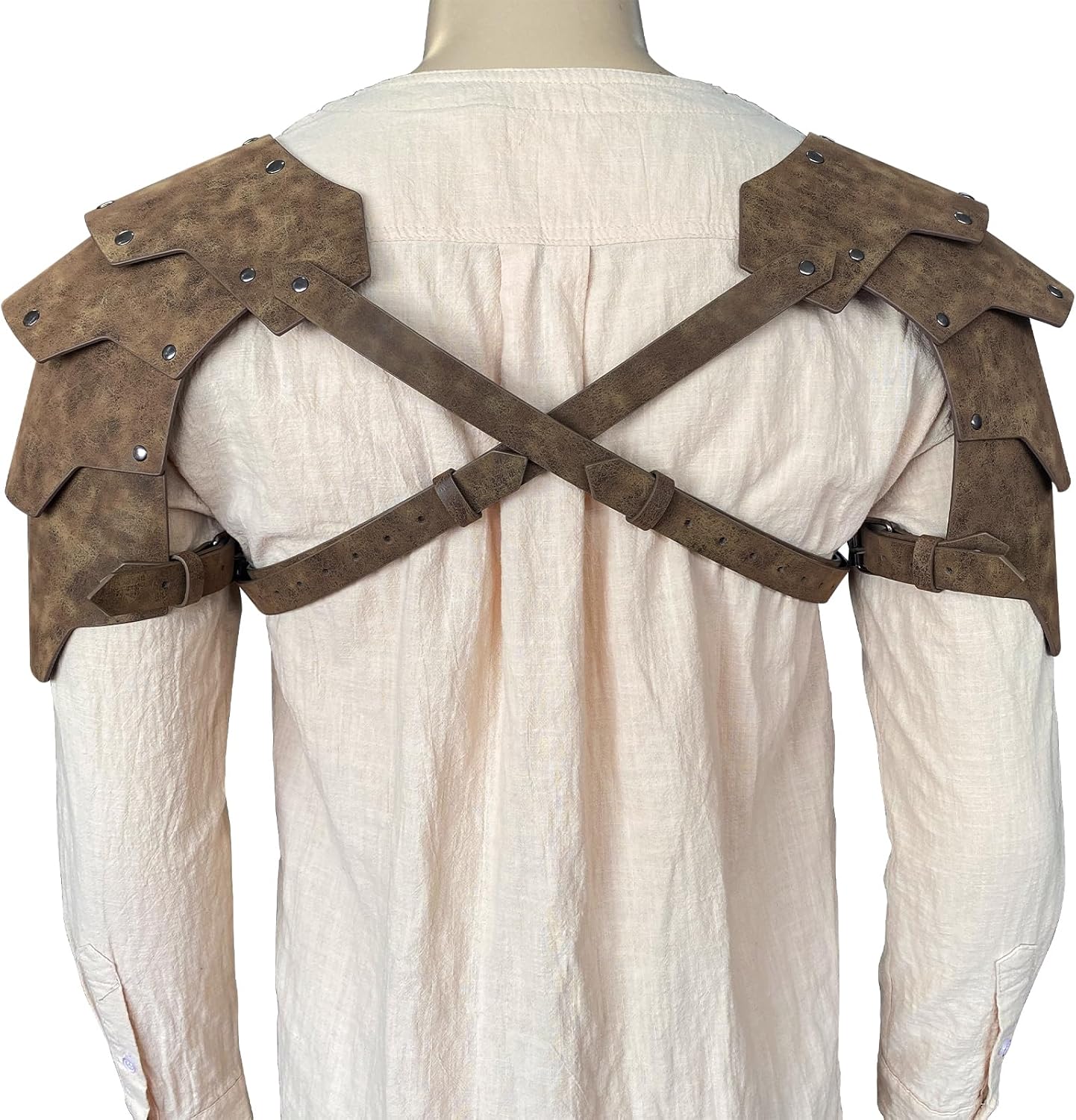 HiiFeuer Doppio Pauldron Medievale in Ecopelle - immagine 2