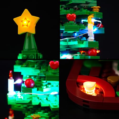 BrickBling Set Luci LED per Albero di Natale Lego 40573 - immagine 4