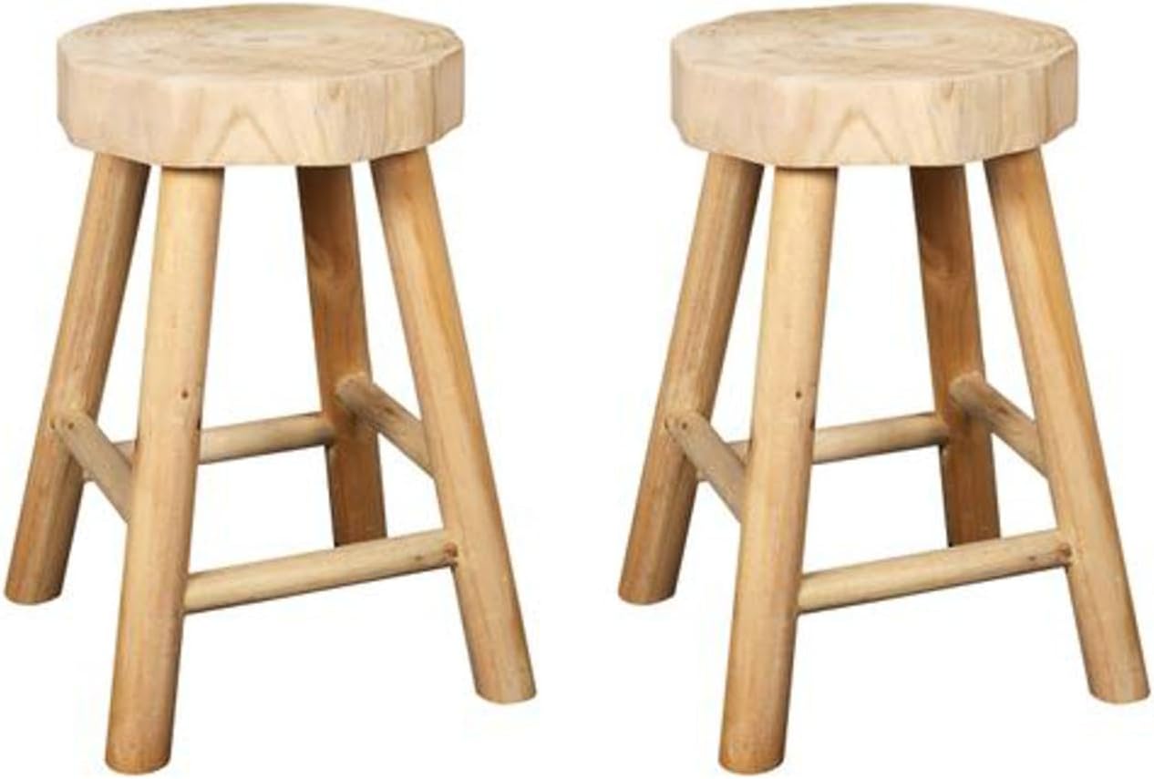 Home Deco Factory - Set 2 Sgabelli Harald, Marrone