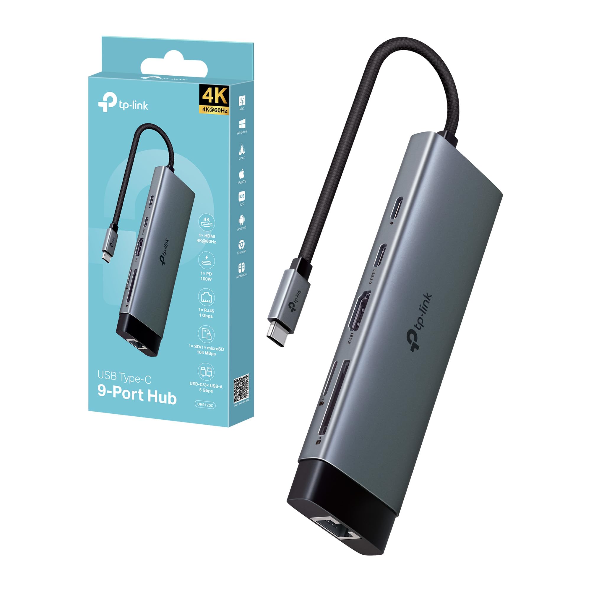 Tp-link UH9120C Hub USB C 9 in 1