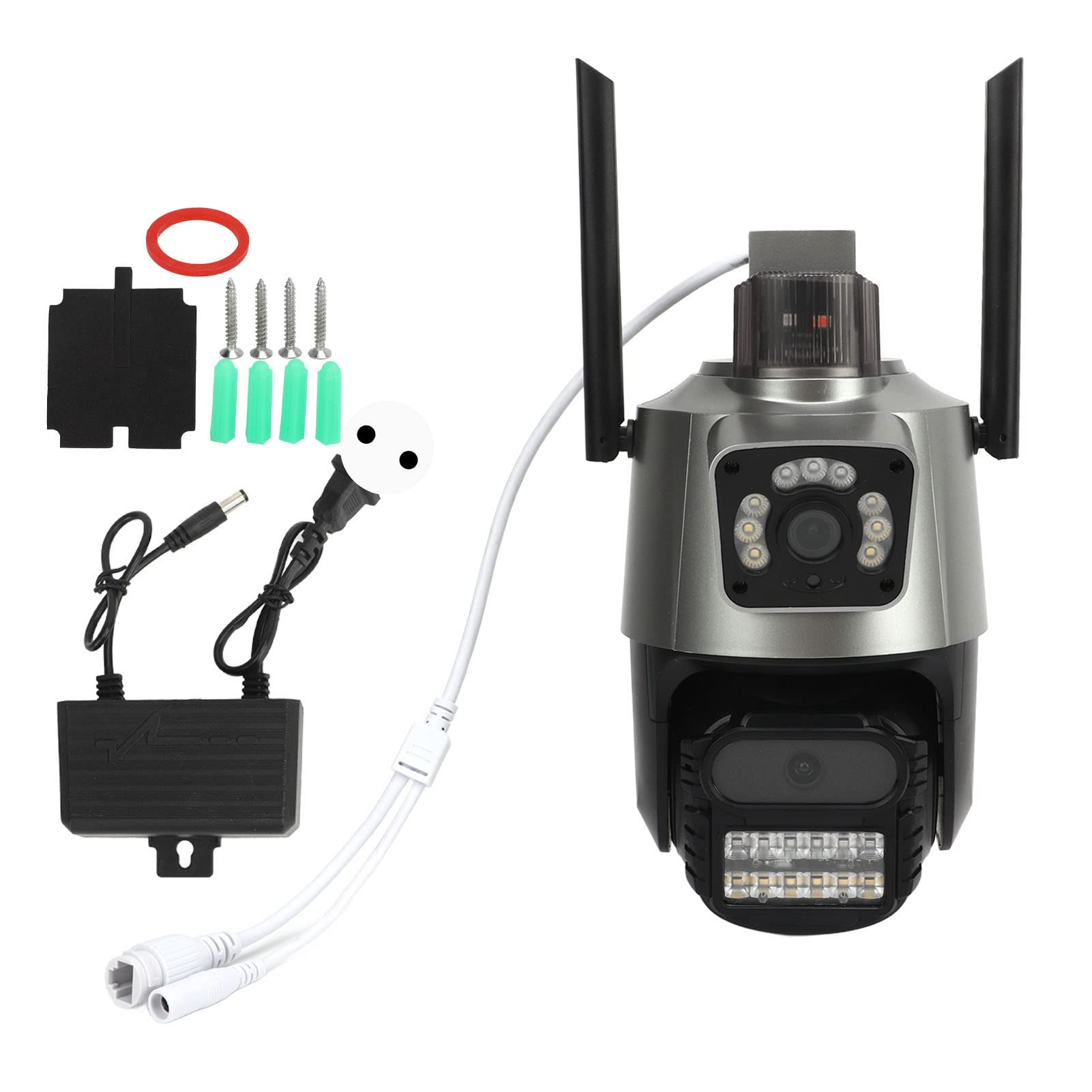 Telecamera Sicurezza Esterno 4MP Doppio Schermo PTZ 360°