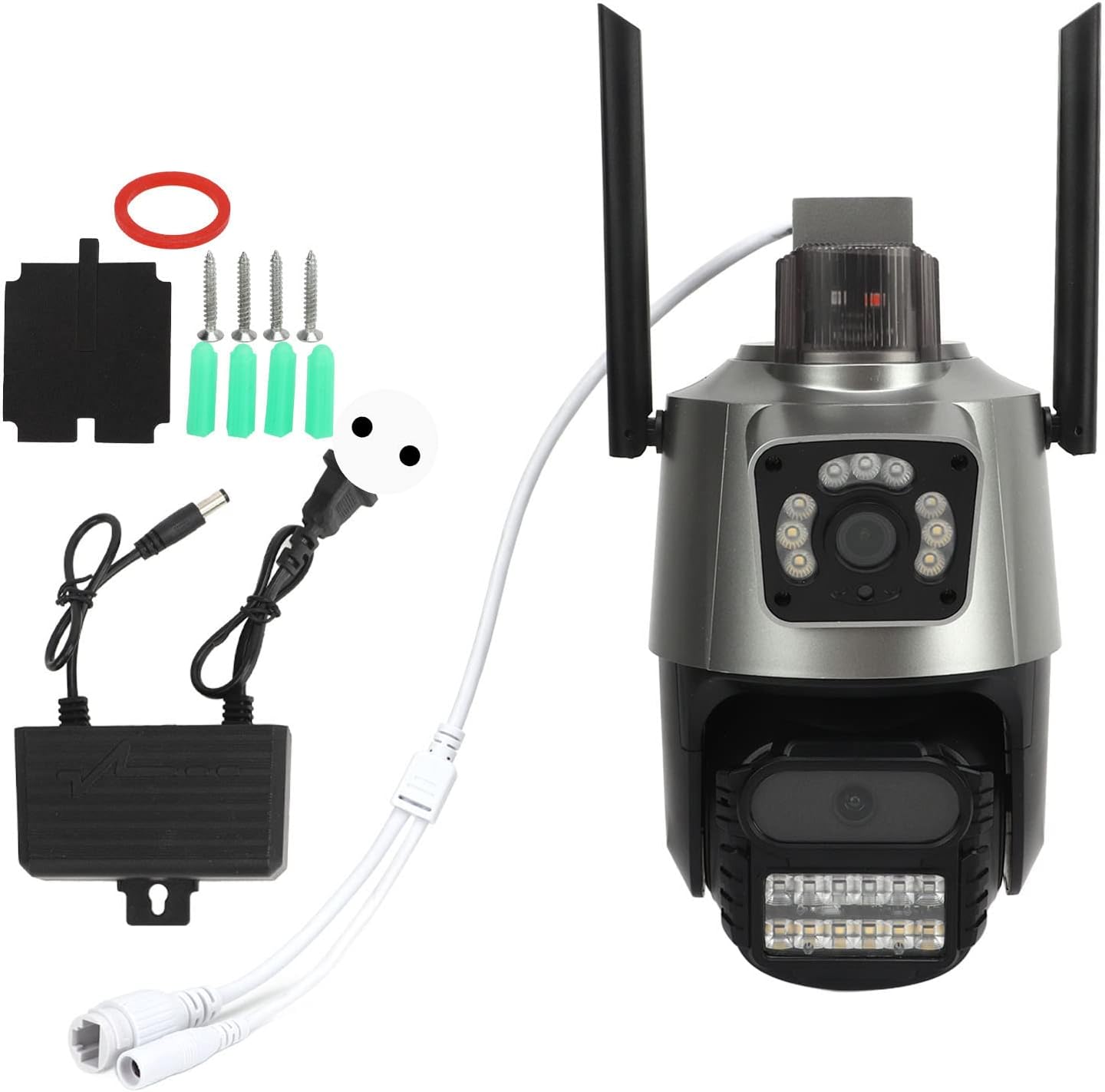 Telecamera Sicurezza Esterno 4MP Doppio Schermo PTZ 360° - immagine 1