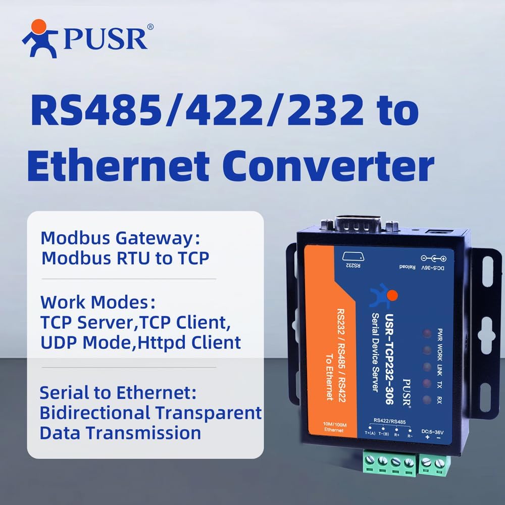 Modbus Gateway Seriale a Ethernet USR-306 - immagine 2
