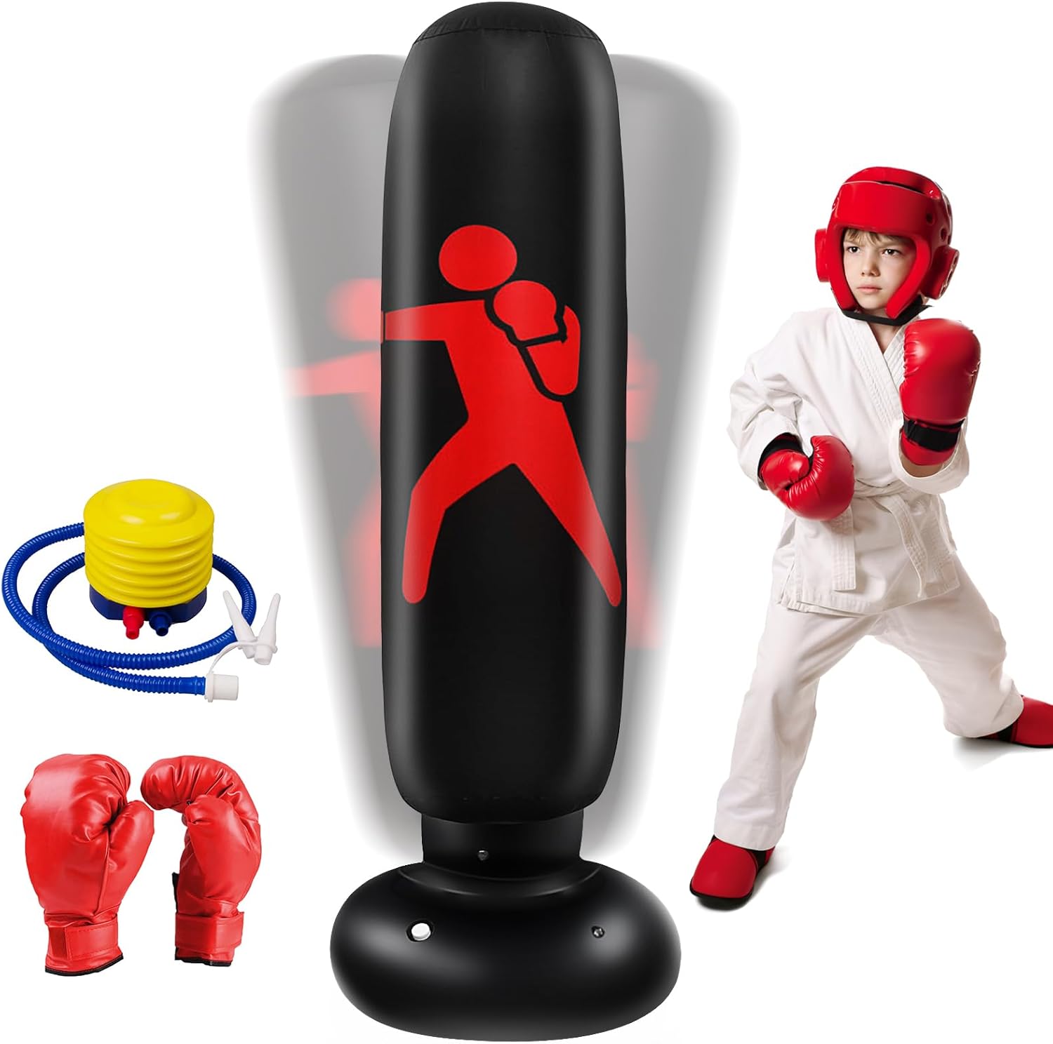 Ninonly Sacco da Boxe Bambini 160cm con Guantoni - immagine 1