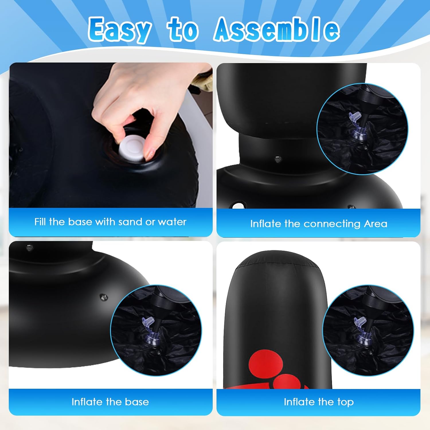 Ninonly Sacco da Boxe Bambini 160cm con Guantoni - immagine 6