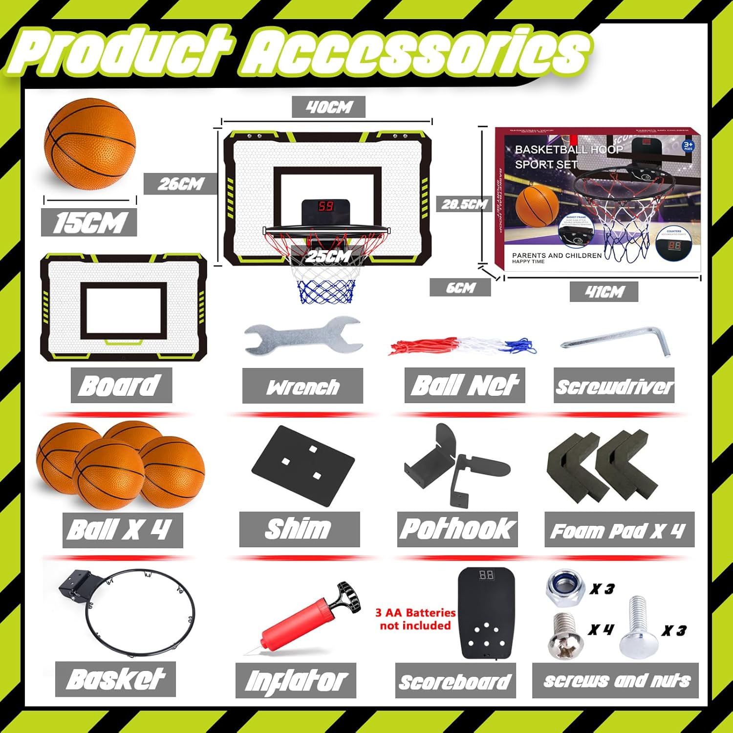 Teuvo Mini Canestro Basket da Camera con Punteggio Automatico - immagine 6