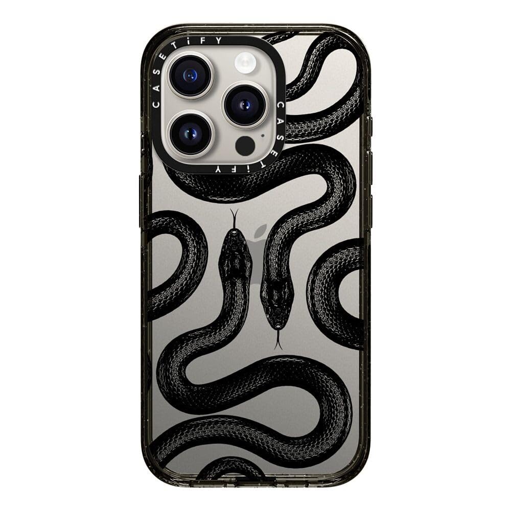 Casetify Impact Case per iPhone 15 Pro - Black Kingsnake