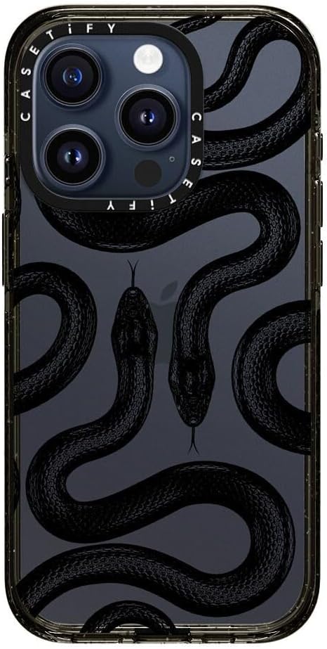 Casetify Impact Case per iPhone 15 Pro - Black Kingsnake - immagine 2