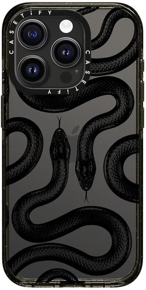 Casetify Impact Case per iPhone 15 Pro - Black Kingsnake - immagine 4