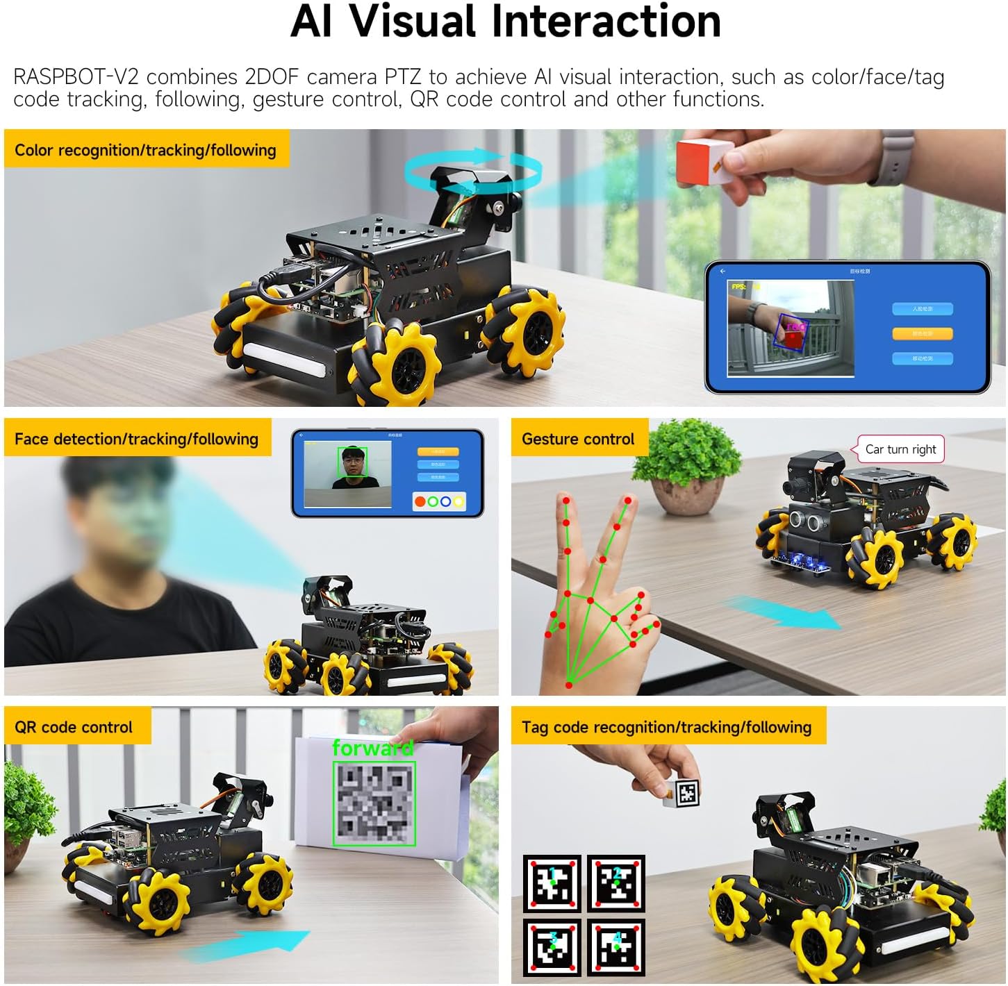 Yahboom Robot Car Kit per Raspberry Pi-5 - immagine 2