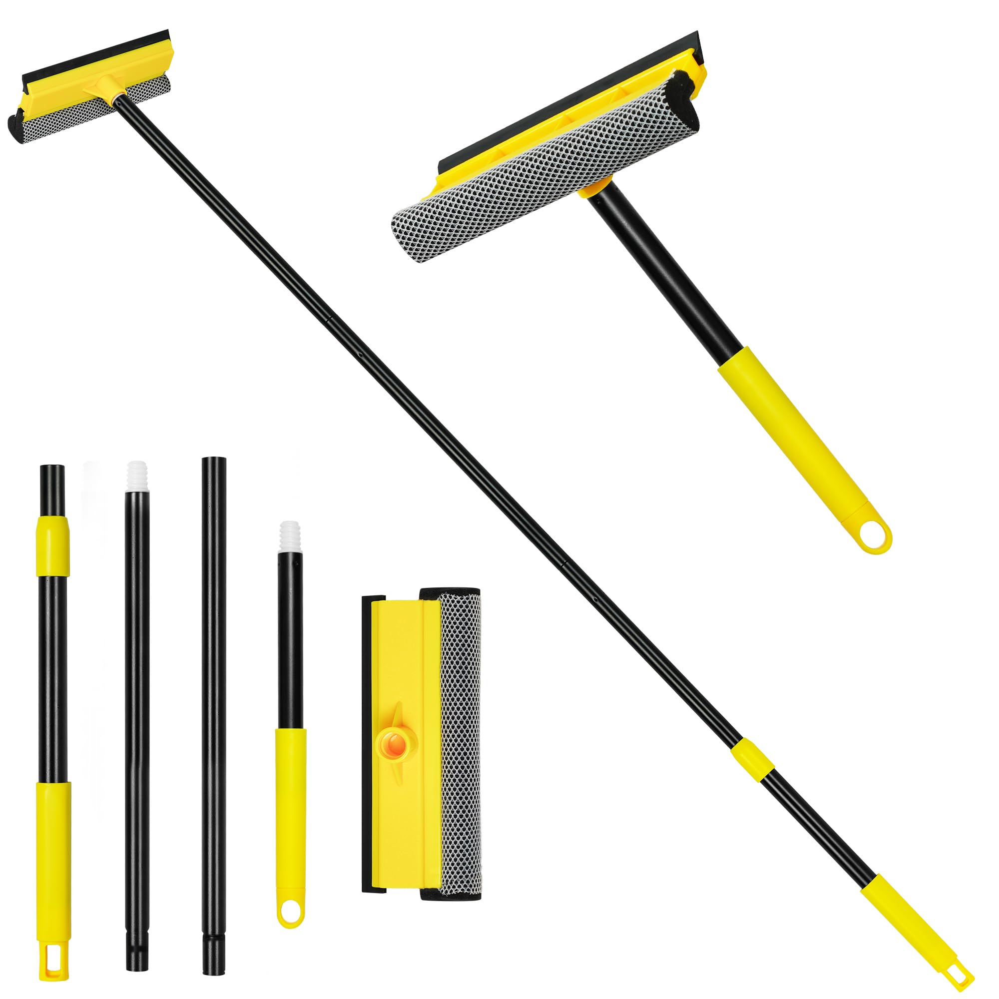 Newe Strumento Pulizia Vetri 2 in 1 con Asta