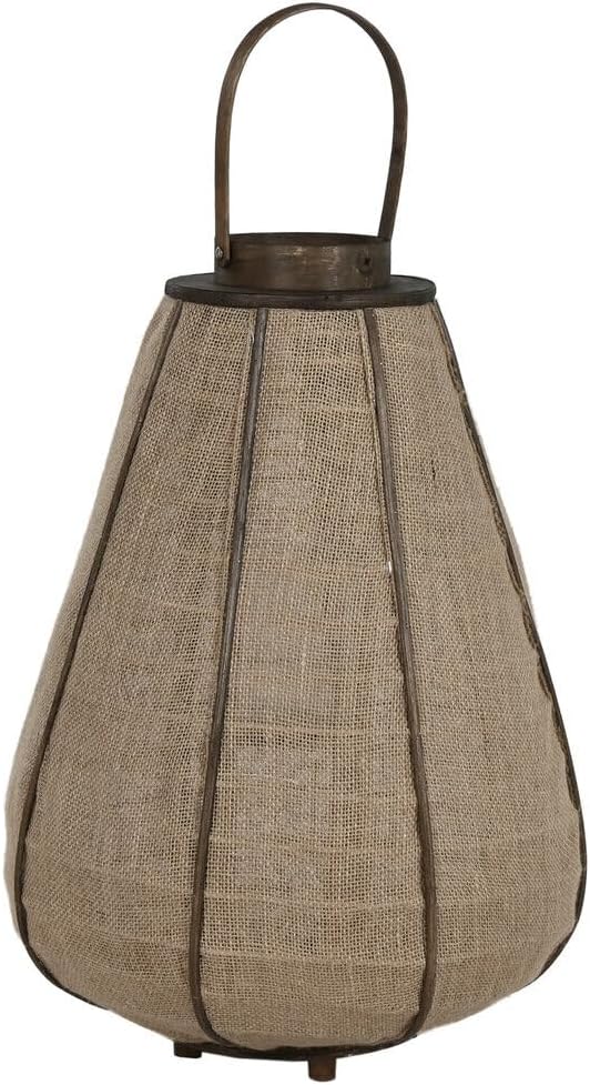 PORTAVELA YUTE BAMBU 41,5X41,5X57 NATURAL