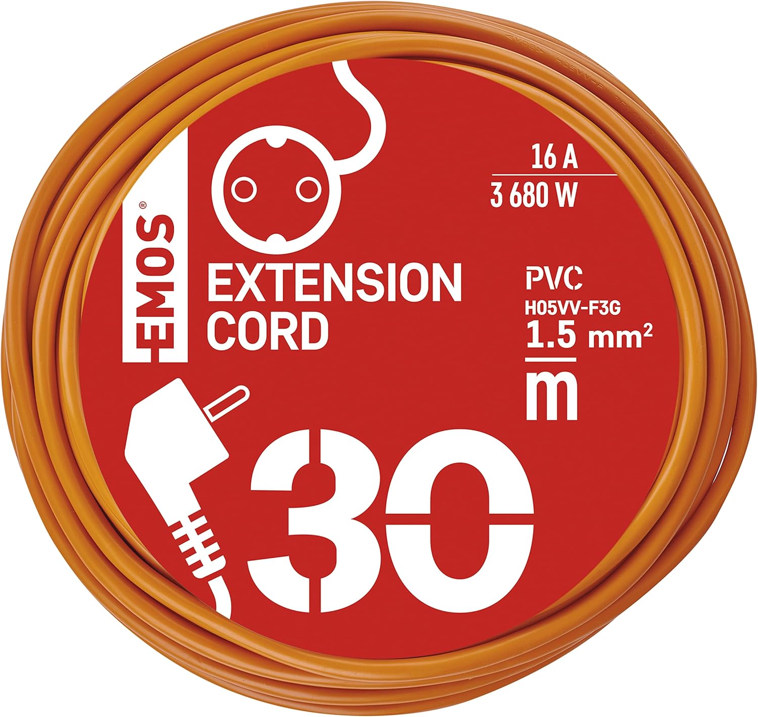 Emos Prolunga Schuko 30m per Interni, IP20 - immagine 5