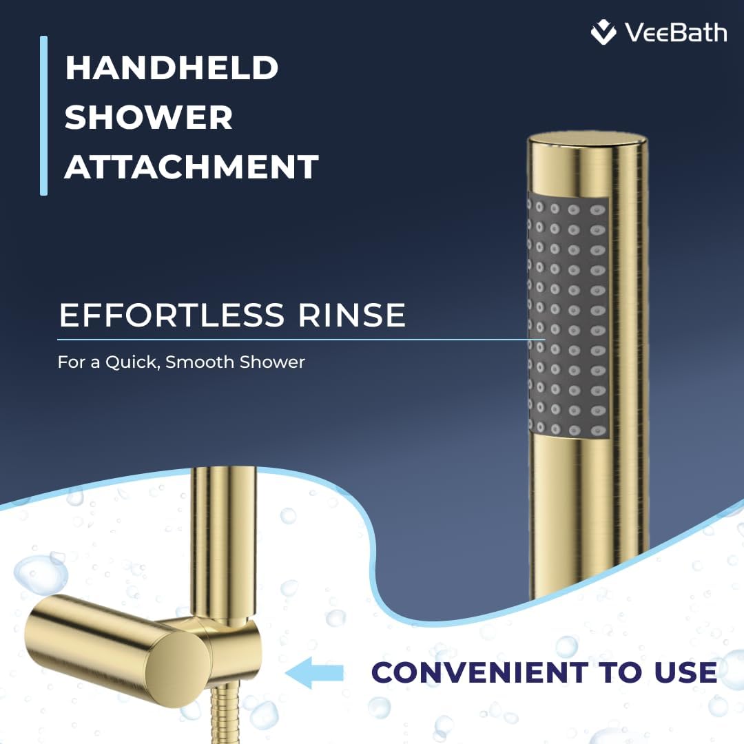 Veebath Delta - Miscelatore Vasca Ottone Spazzolato - immagine 3