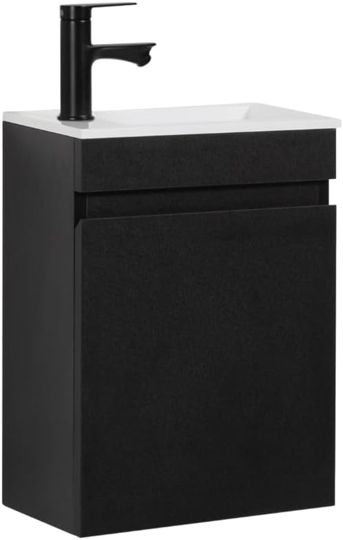 Kometmöbel Mobile Bagno con Lavabo 40 cm, Nero