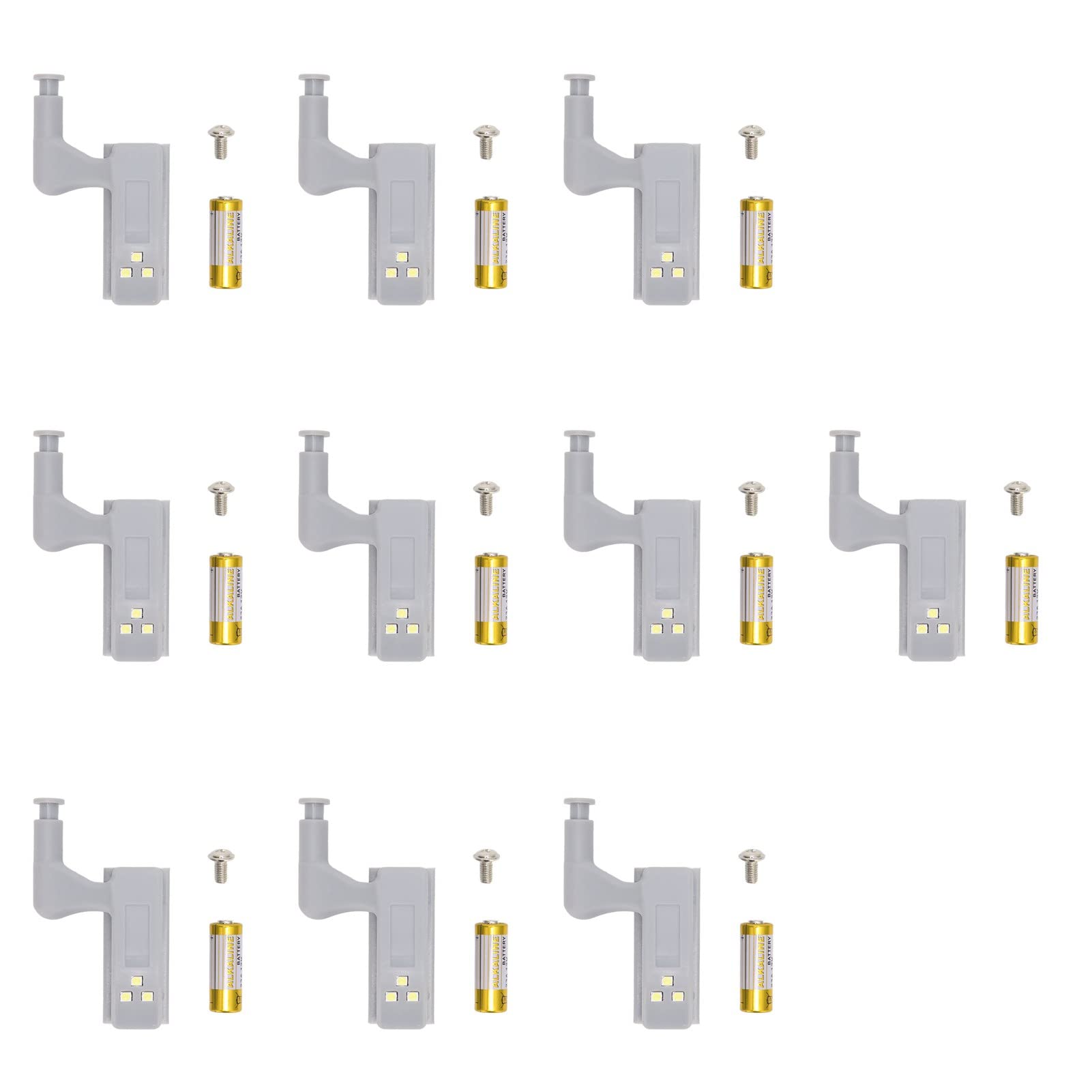Luci della Cerniera dell'armadio LED con Sensore, 10 Set