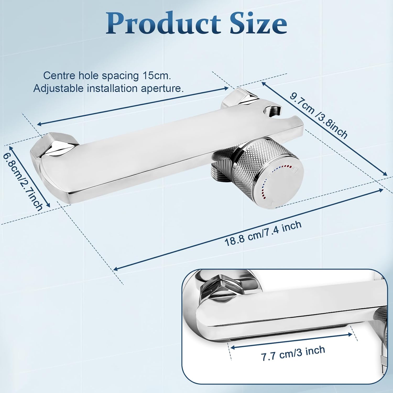 Rubinetto per Vasca da Bagno a Cascata con Doccetta - immagine 6