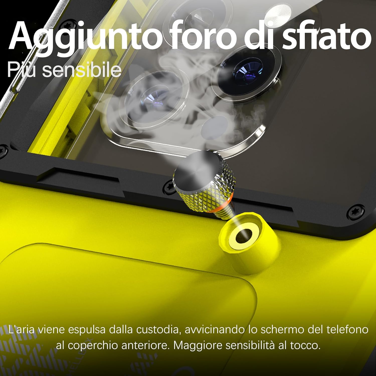 Custodia Impermeabile Subacquea IP68 15M (Giallo) - immagine 6