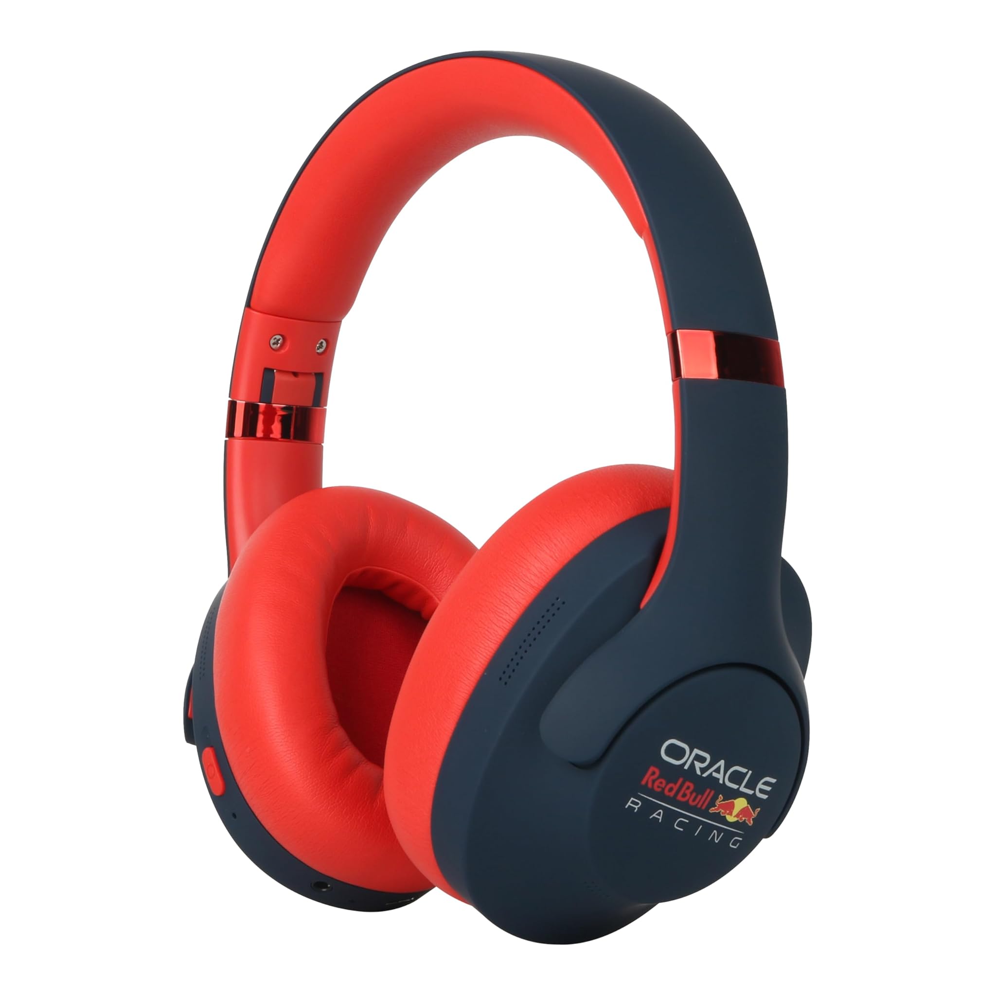 Cuffie Bluetooth Red Bull Racing RB-HP130 con driver da 40mm, USB-C, batteria 11h, AUX, pieghevoli, senza fili, cuffie over-ear con microfono per musica, gaming, telefonate, viaggi e uso quotidiano