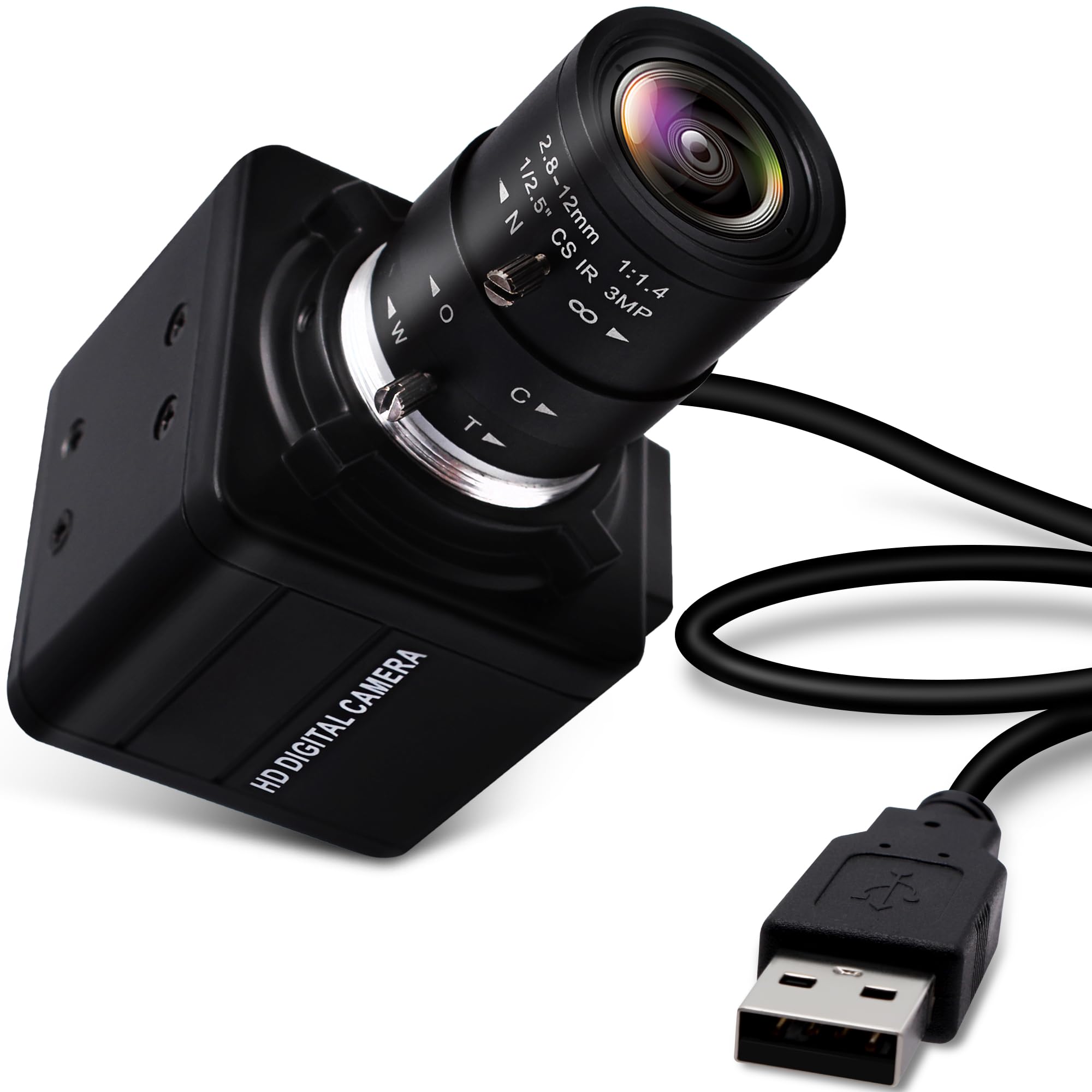 Elp Fotocamera USB 4K Ultra HD con Zoom Ottico