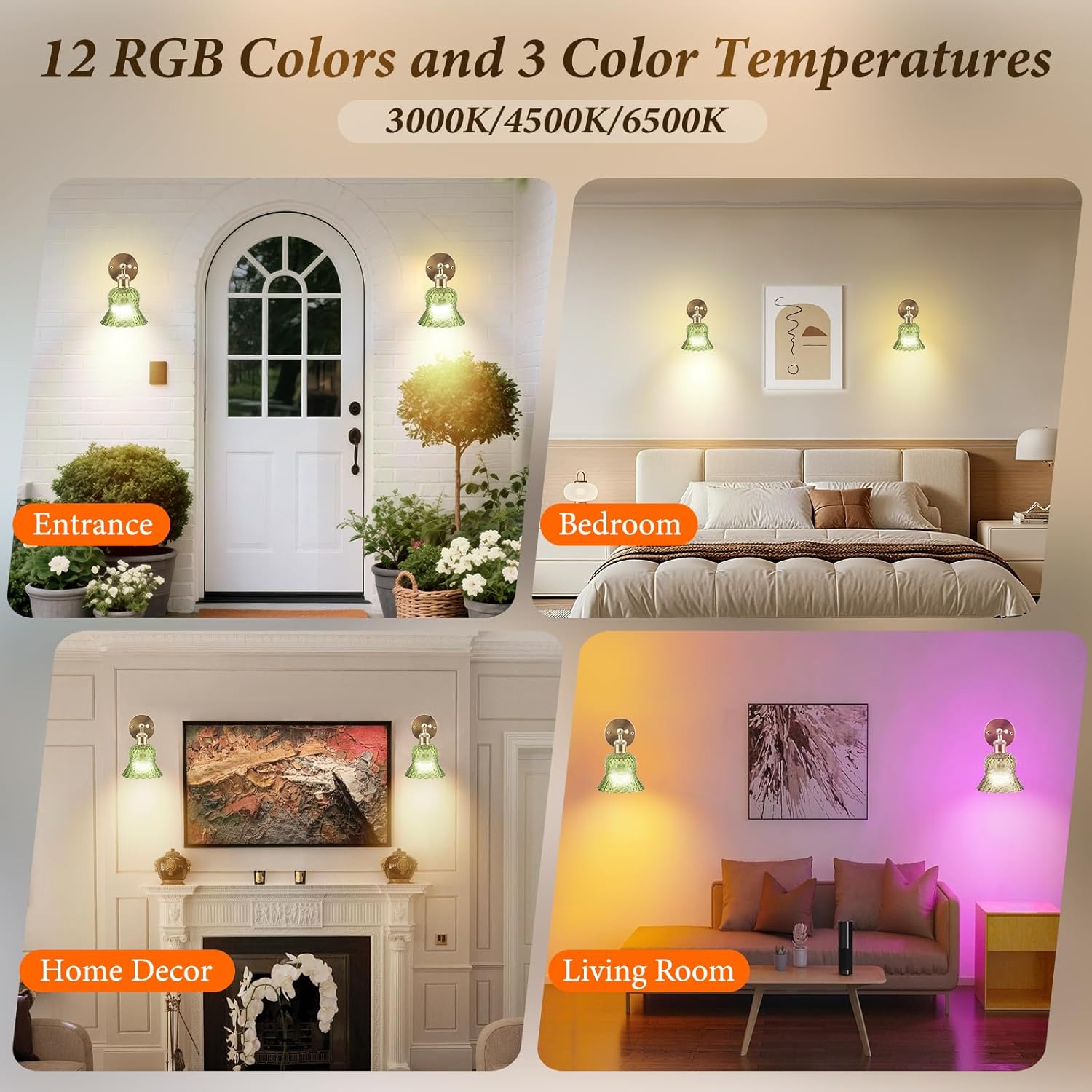 Strixorn Lampada da Parete Vintage E26 (2 Pezzi) - immagine 5