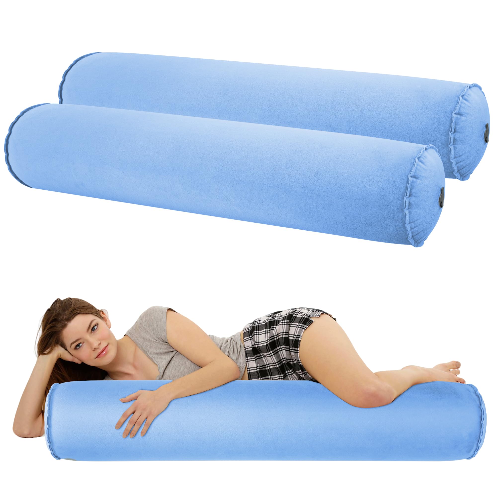 Eulant 2 Cuscini Gonfiabili per Dormire sul Fianco, 120x20cm