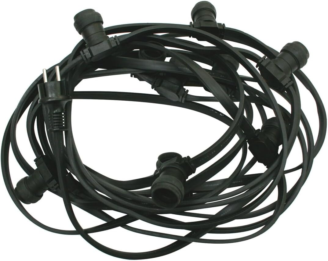 WatioWave 20 m GUIRNALDA NERA C/20 BASES E27 IP65