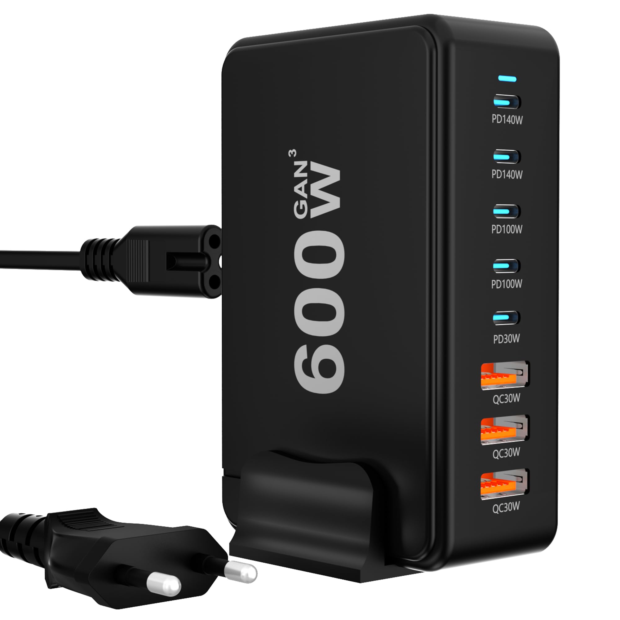 Caricatore USB-C 240W 8 Porte con PD 3.0