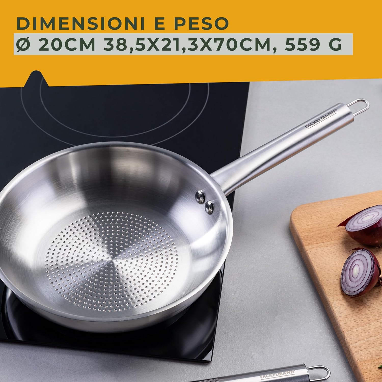 Fackelmann Padella Trimetallo Professionale Ø20cm - immagine 5