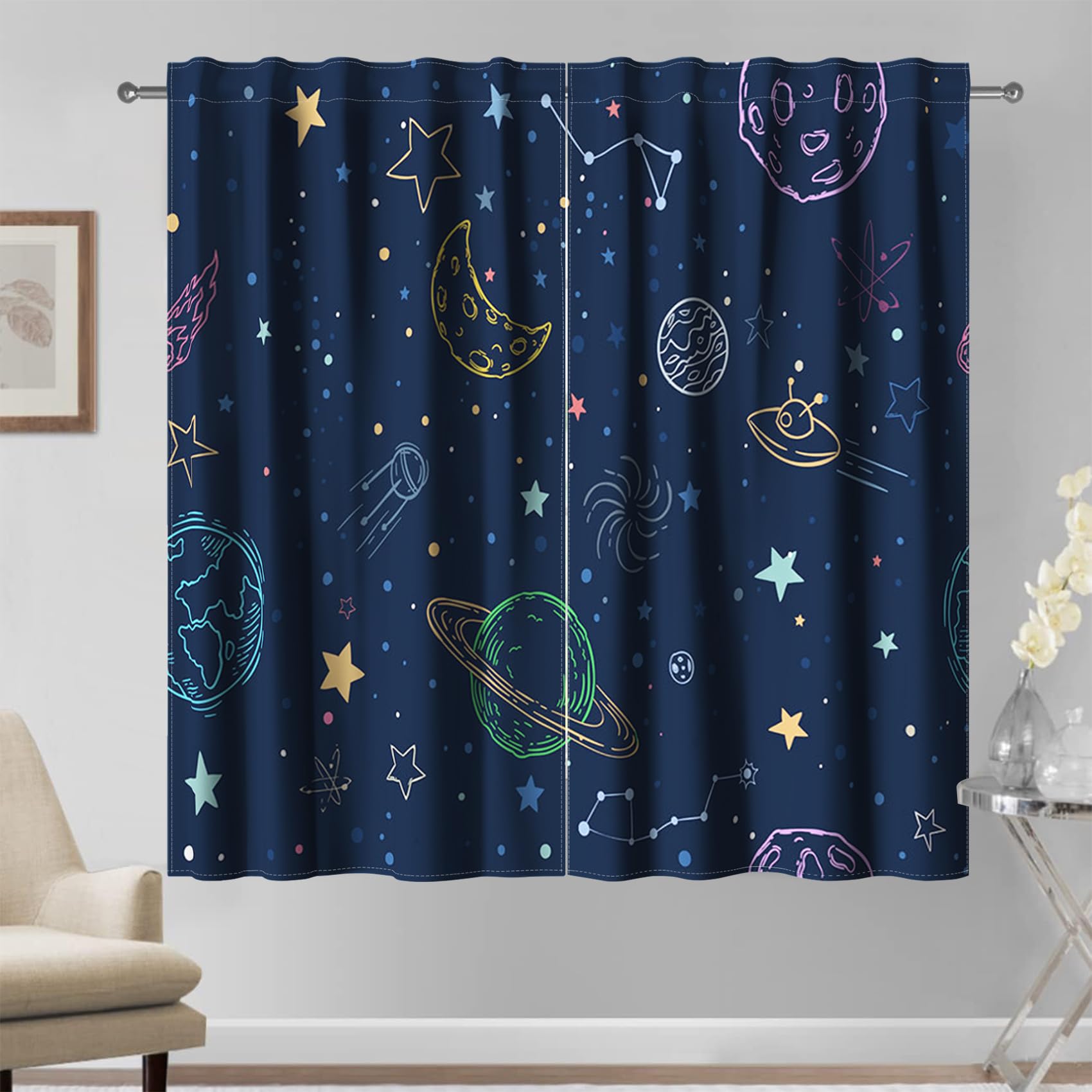 Tende 2 Pannelli con Cielo Notturno 117x183cm