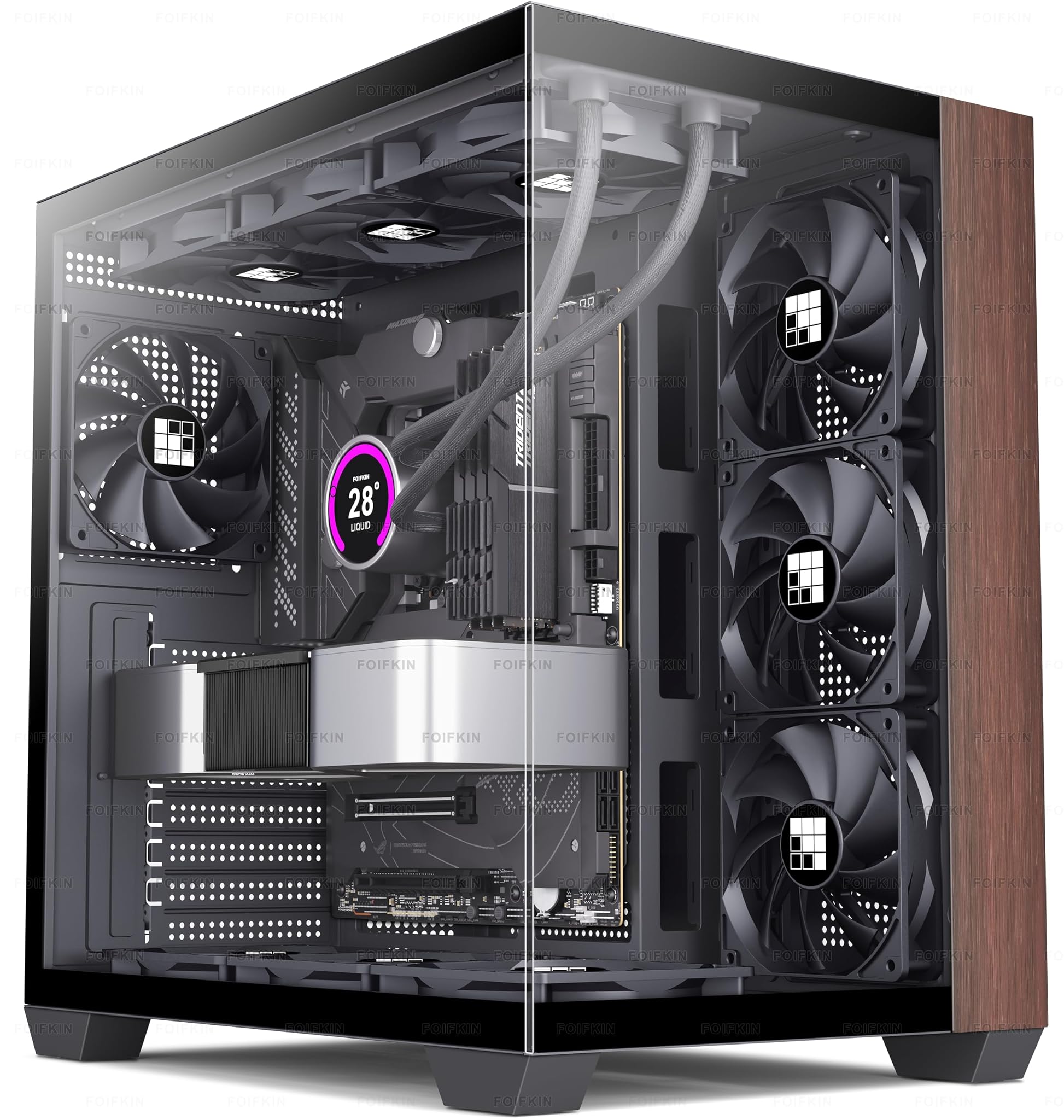 Foifkin M09 - Case PC ATX Mid-Tower Gaming, Nero
