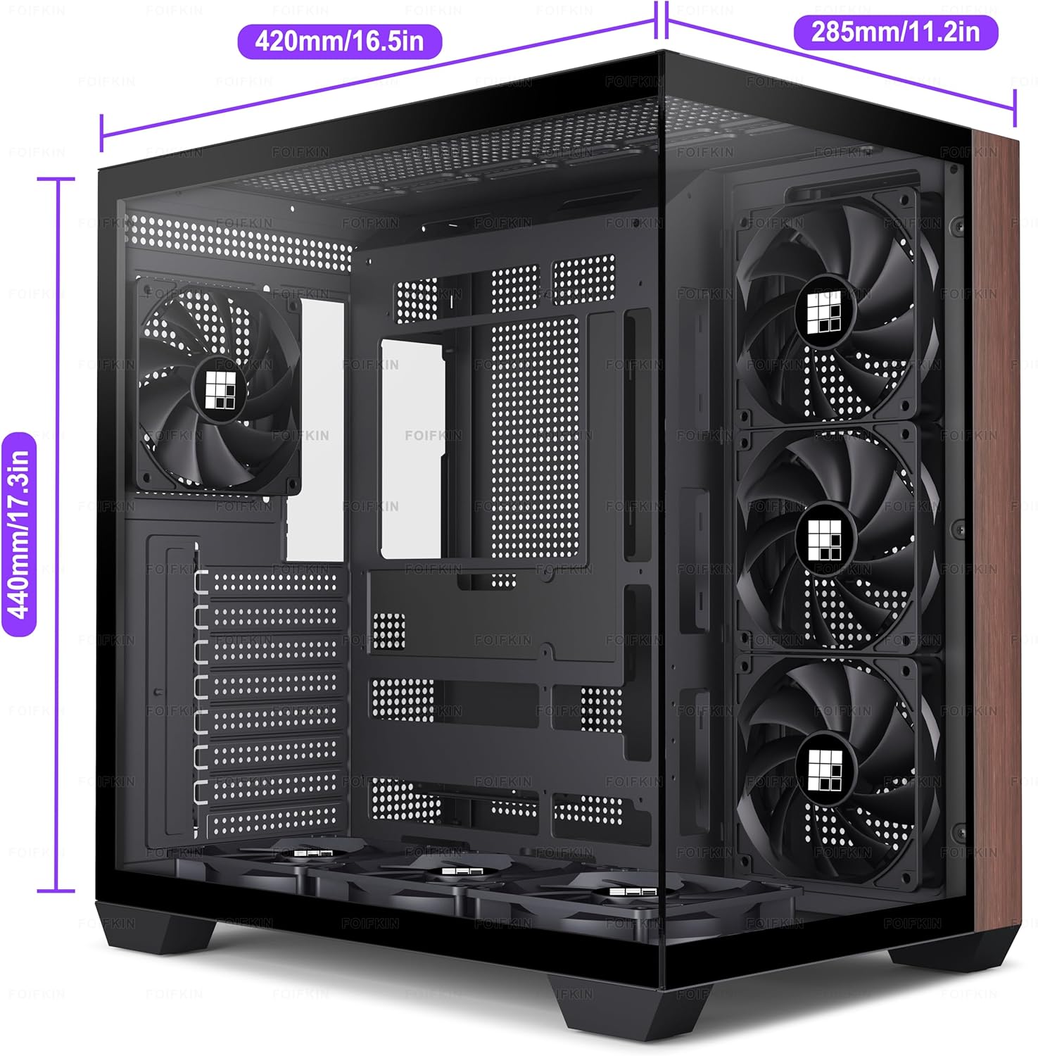 Foifkin M09 - Case PC ATX Mid-Tower Gaming, Nero - immagine 6