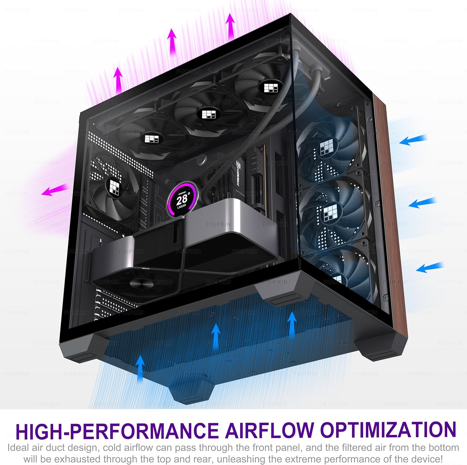 Foifkin M09 - Case PC ATX Mid-Tower Gaming, Nero - immagine 9