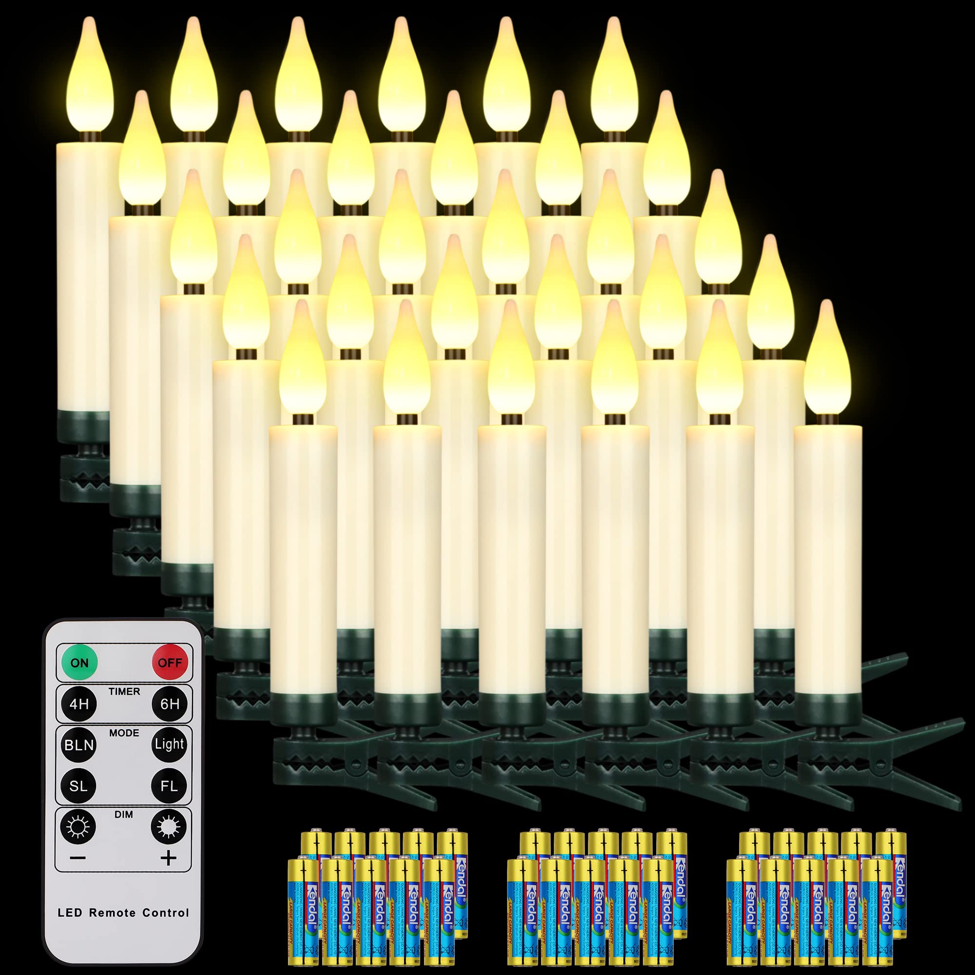 yunsheng 30 Candele a LED per Albero di Natale Senza Fili